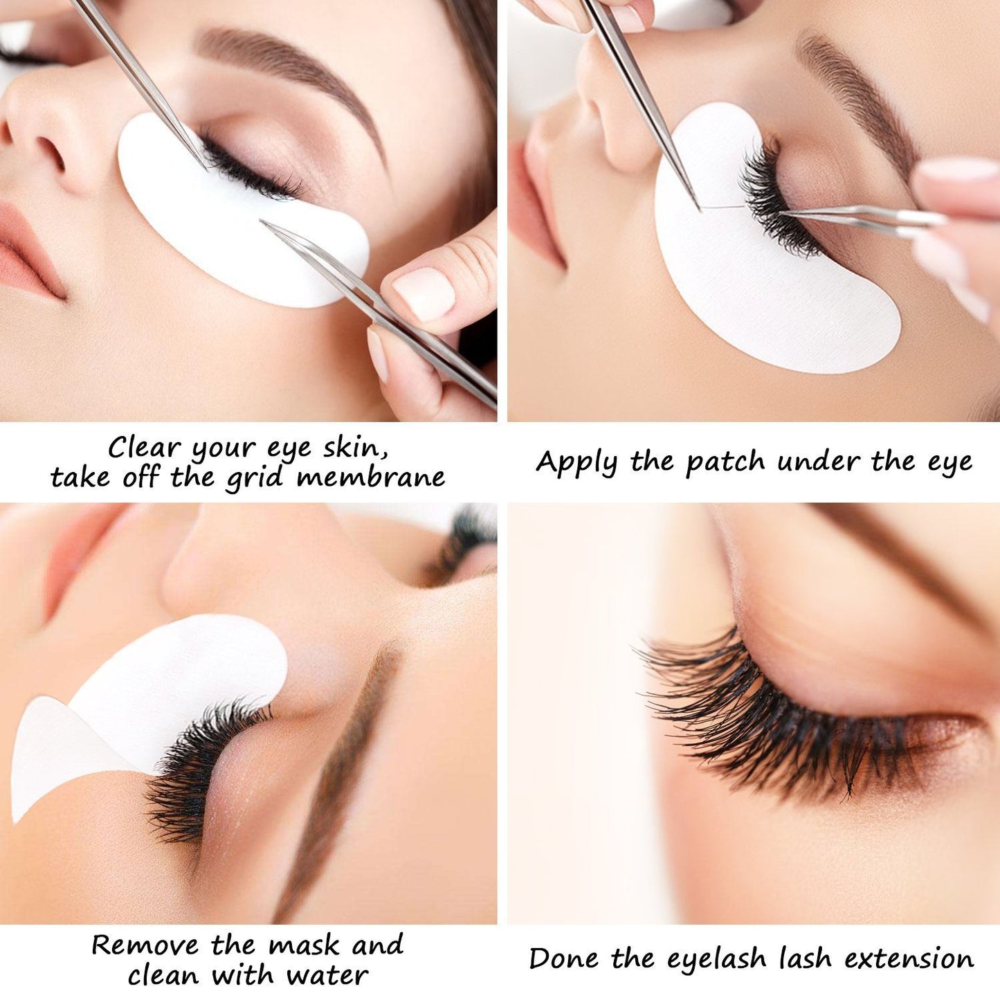 100 Pairs Under Eye Pads, Lint Free Lash Extension Under Eye Patches for Eyelash Extension,Eye Mask Beauty Tool (FOX)
