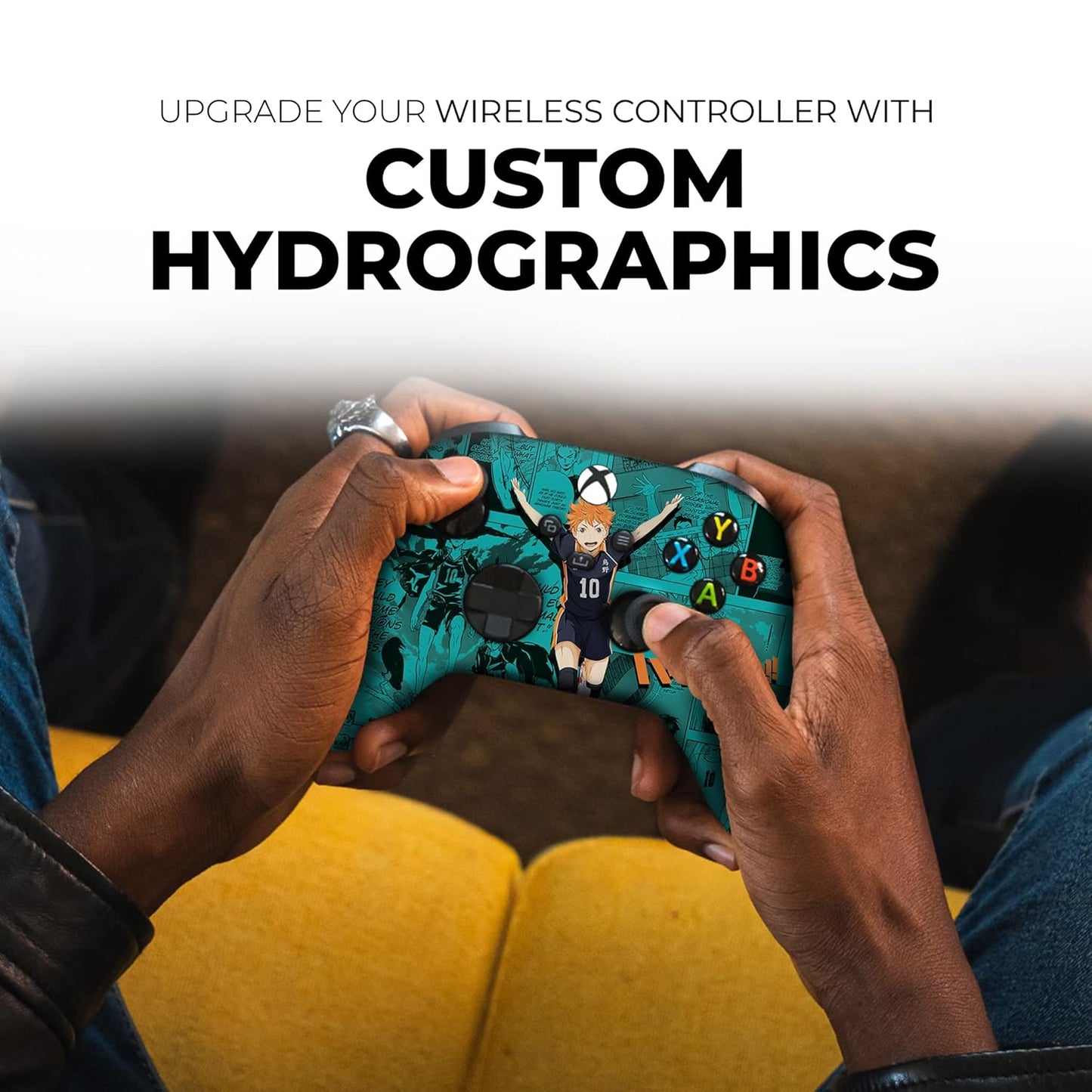 DreamController Haikyyuu Hinatta Custom X-box Controller Wireless compatible with X-box One/Series X/S Proudly Customized in USA with Permanent HYDRO-DIP Printing (NOT JUST A SKIN)