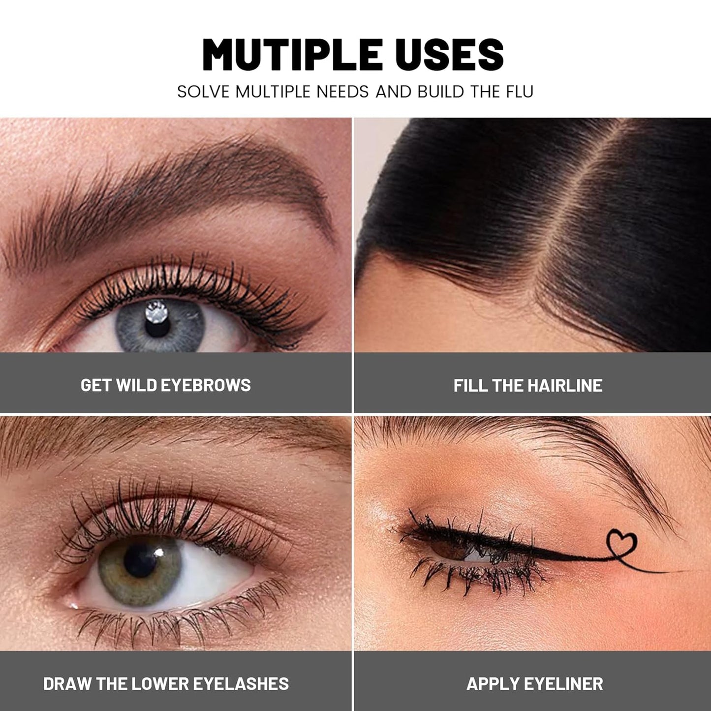 2 Pack 2 Fine Tip Eyebrow Pen, Waterproof Filling Faux Brow Makeup Pencils for Women with Precise Curved Brush-Tip to Fast Create Natural Hair-Like Brows, Last All-Day (Light Blonde)