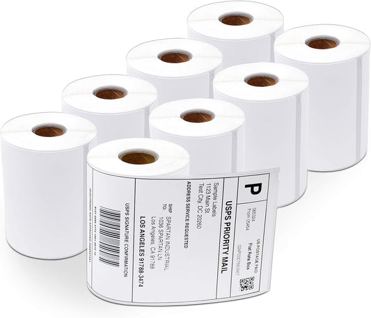 Aegis Adhesives - 4" X 6" Replacement for DYMO 1744907 (8 Rolls/1760 Labels) Direct Thermal Shipping Labels - Compatible with LabelWriter 4XL Desktop Printers (NOT Compatible with 5XL)