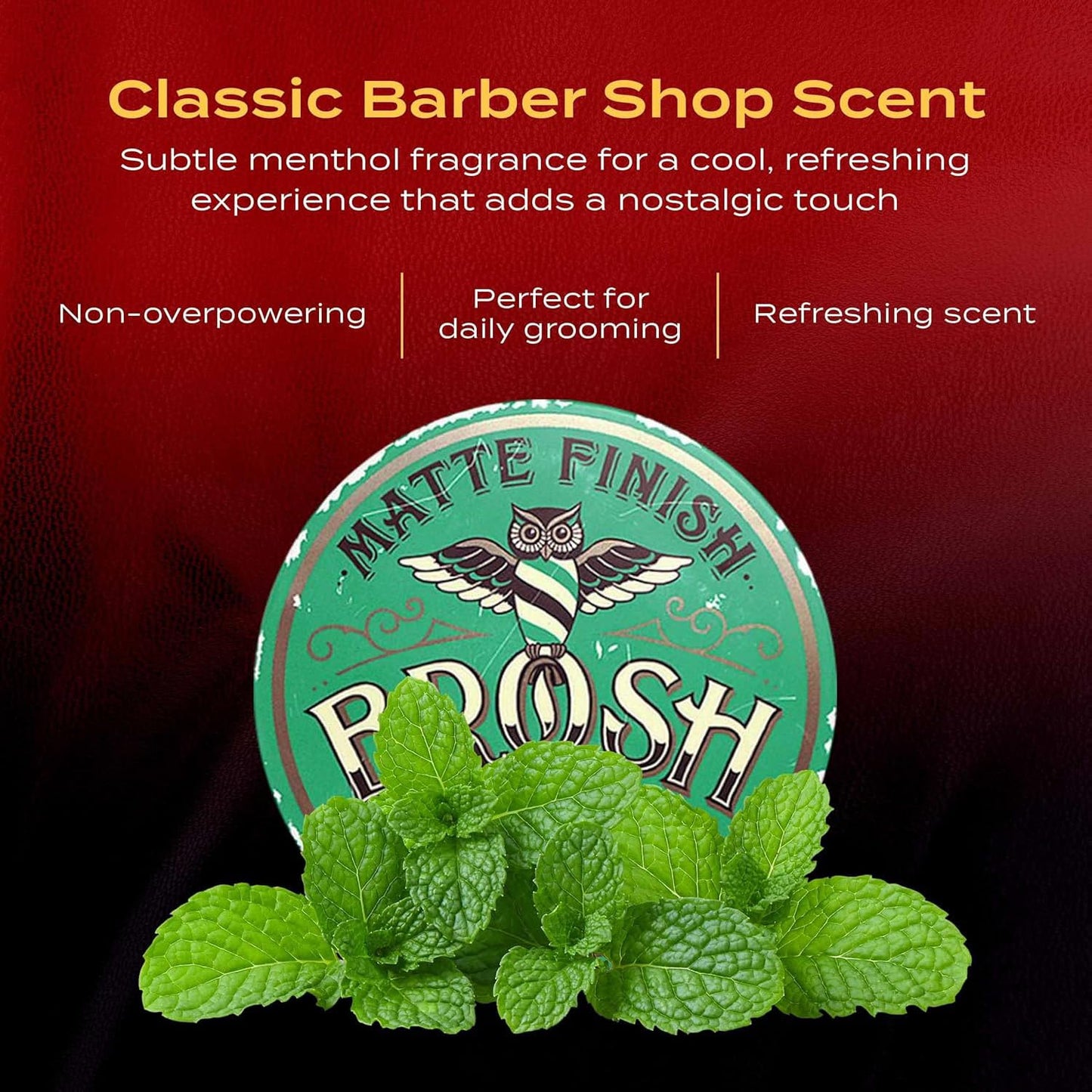 Matte Finish Clay Pomade with Medium Hold & Natural Finish, Lightweight Water-Based Hair Styling Paste for Men, 4 Oz