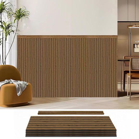 Art3d Wainscoting Wall Panel Kit, 37.8" Tall Beadboard Panels for Walls, Polystyrene Board and Batten Wall Panel Kit, Easy DIY Decorative Trim for Living Room, Kitchen, Bedroom – Covers 31 Sq.Ft