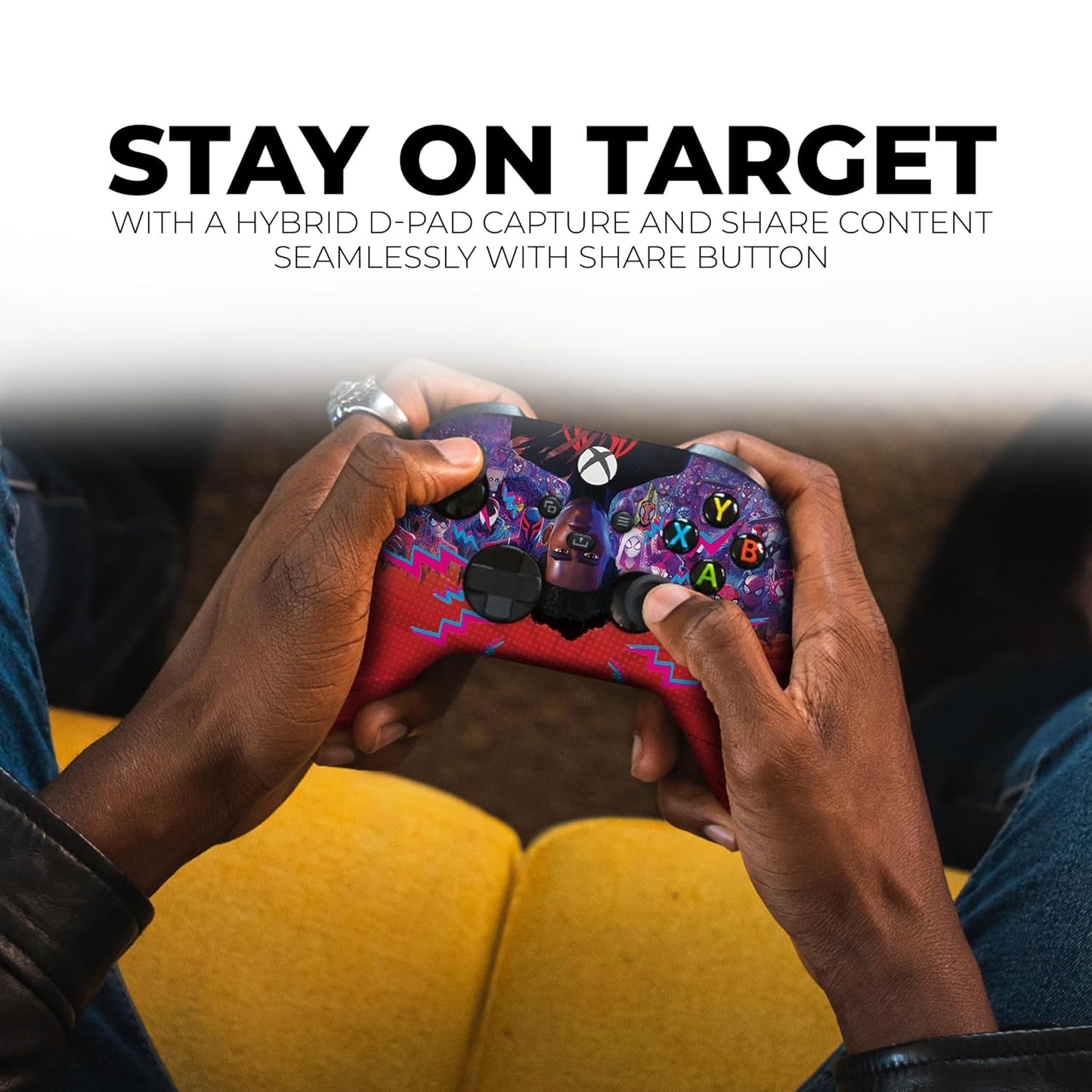 DreamController Milles Moralles Spiidervers Custom X-box Controller Wirelless compatible with X-box One/Series X/S Proudly Customized in USA I Permanent HYDRODIP (NOT JUST A SKIN)(MODDED)