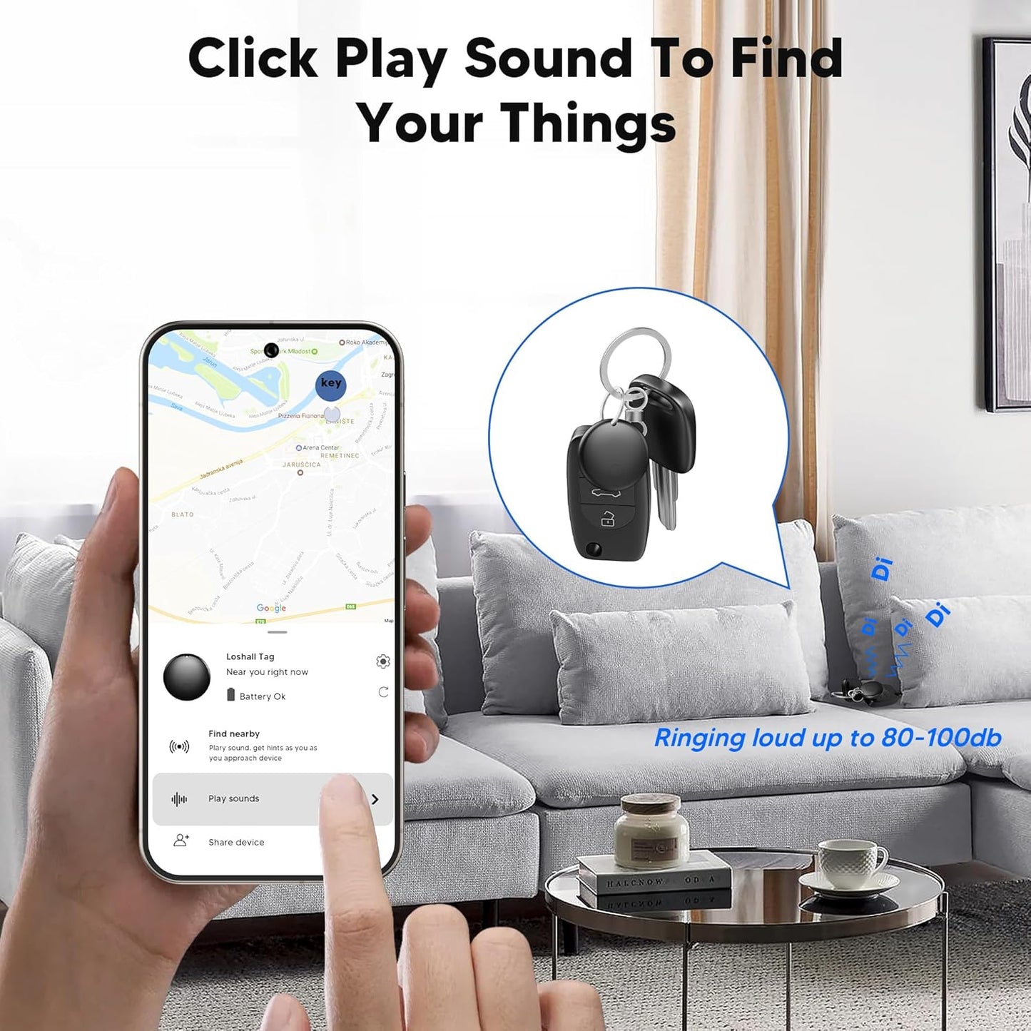 Tracker Tag for Android Smart Tag（Not for iOS） Tracker Tags-4 Pack Android Work with Google Find Hub App Key Finder Bluetooth Tracker Item Locator for Purse, Keys, Luggage, Backpack, Pets，etc.
