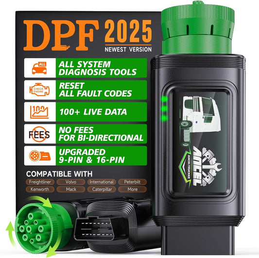 ANCEL HD100 Heavy Duty Truck Scanner with DPF Regen for Cummins & CAT Engines, Bluetooth Diesel Diagnostic Tool with All-System Scan, HDOBD & OBD2 Code Reader for Semi Trucks, Lifetime Free Updates