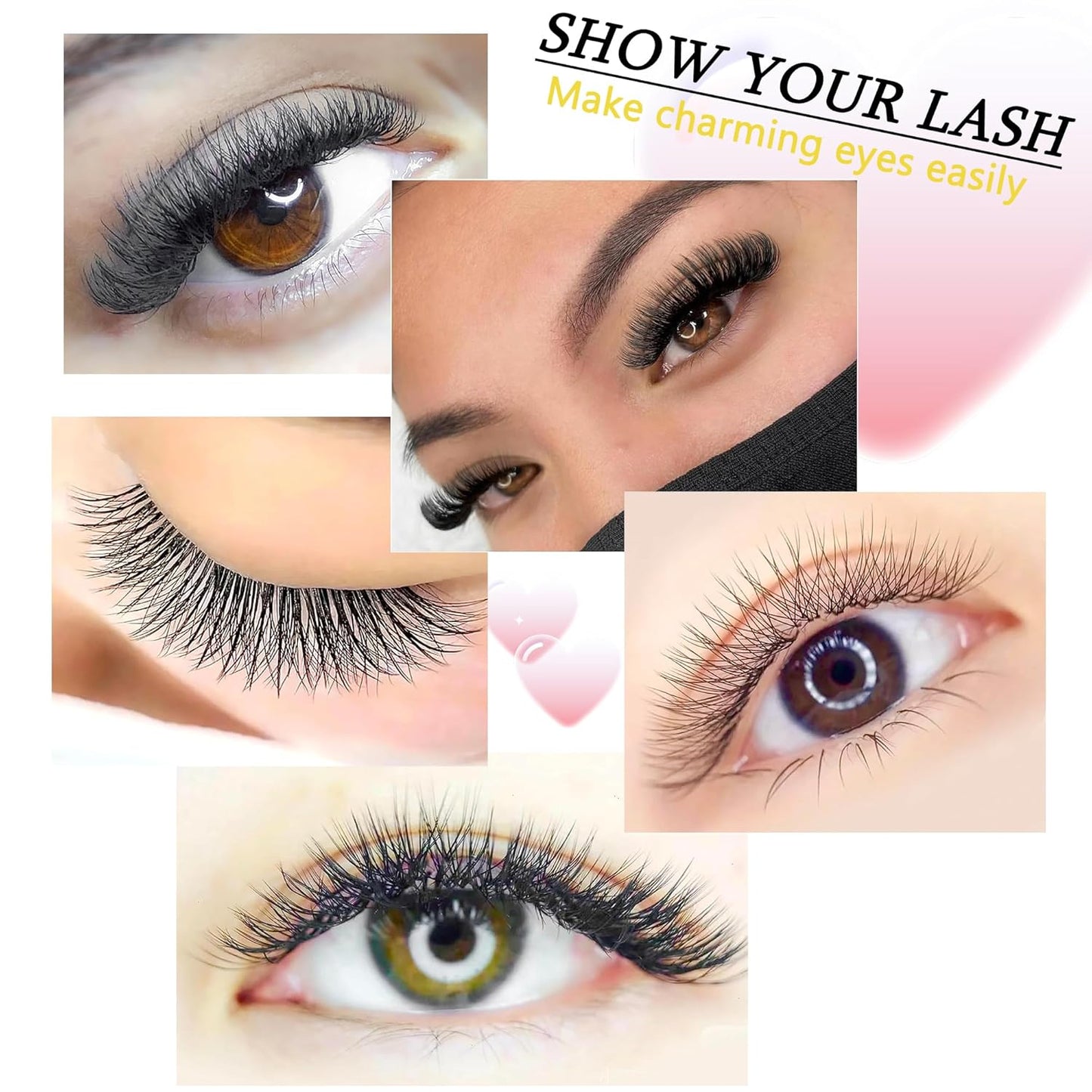 YY Lash Extensions Supplies Y Eyelash Extensions 0.07mm Thickness D Curl 12mm Premade Fans 4D Russian Volume Matte Black 12 Rows Crisscross Eye Lashes(YY-0.07-D,12mm)