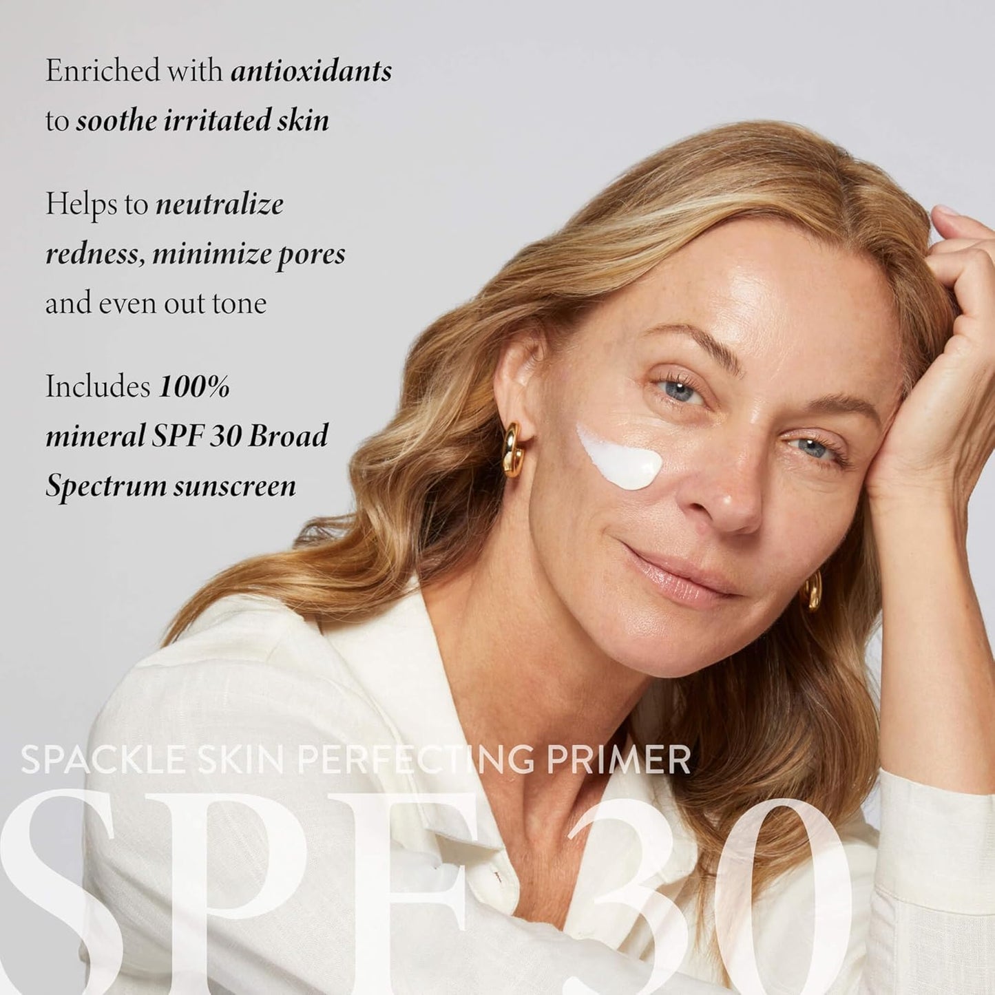 LAURA GELLER NEW YORK Spackle Skin Perfecting Primer Broad Spectrum Sunscreen SPF 30 - Primer for Face Before Makeup with Sun Protection for a Dewy Glow