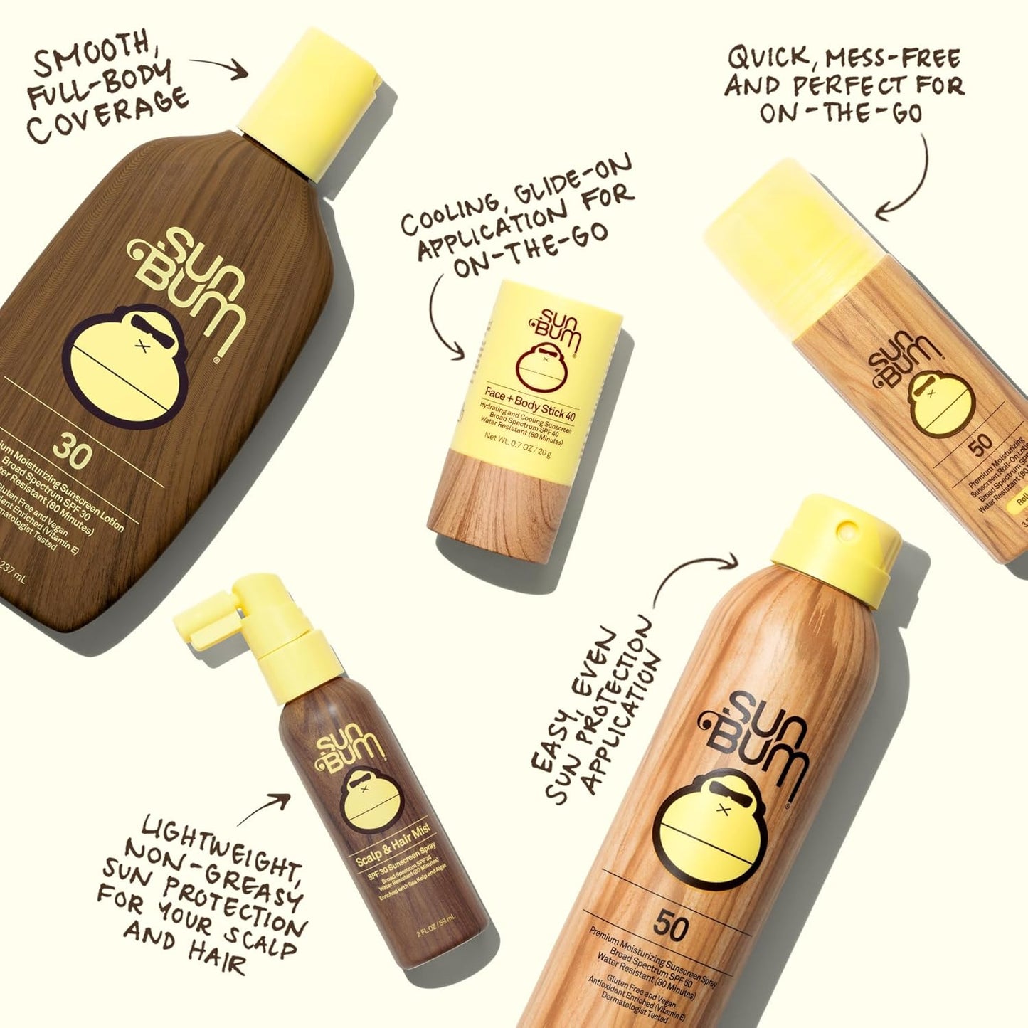 Sun Bum Original SPF 70 Sunscreen Body Lotion - Broad Spectrum Moisturizing Sunscreen with Vitamin E - Hawaii 104 Act Compliant (Made without Octinoxate & Oxybenzone) - Travel Size - 3 oz