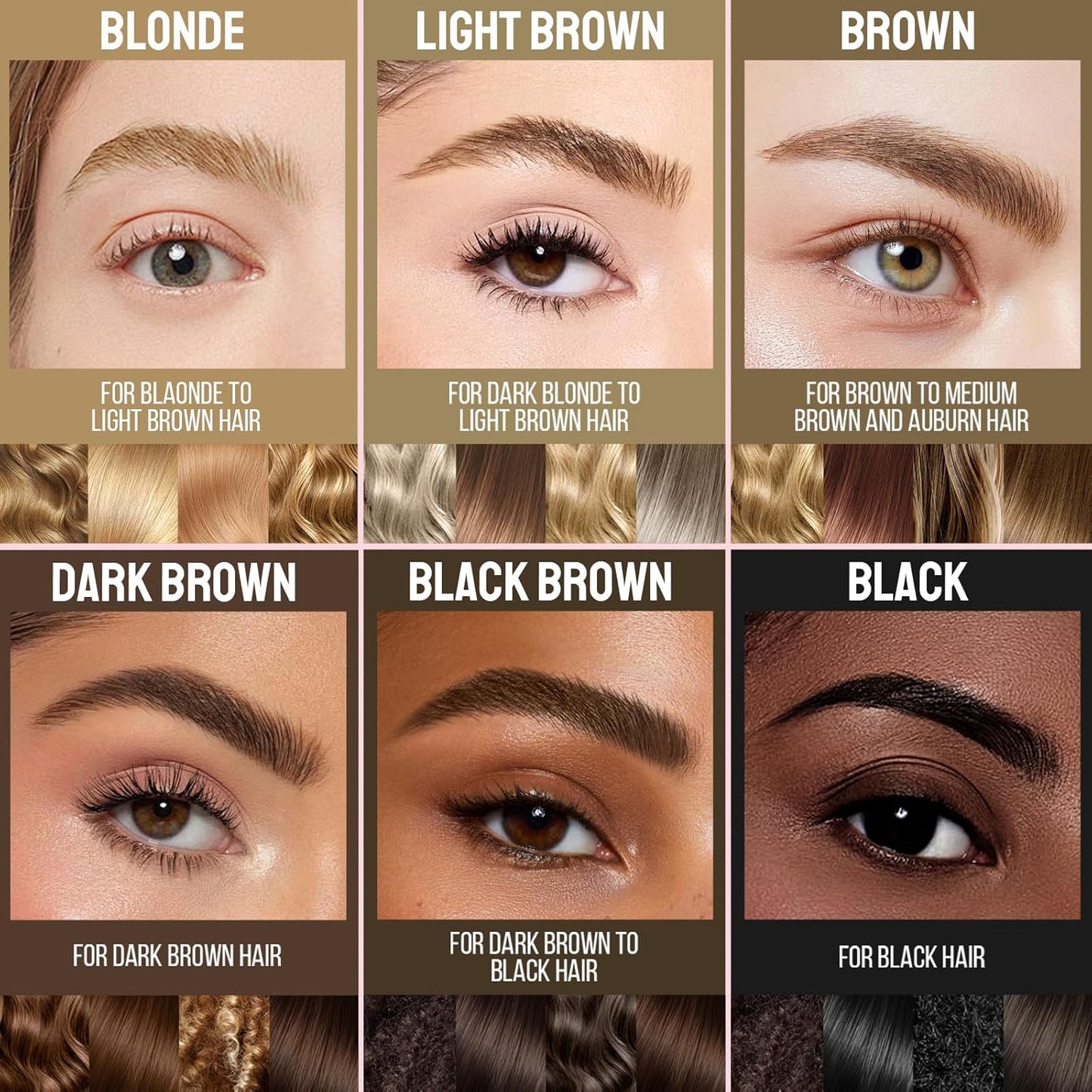 iMethod Curved Eyebrow Pen and Brow Gel Clear - Eyebrow Pencils for Women with Natural Hair Like Strokes, Eyebrow Makeup for All-Day Defined, Waterproof, Smudge-proof, Black Brown