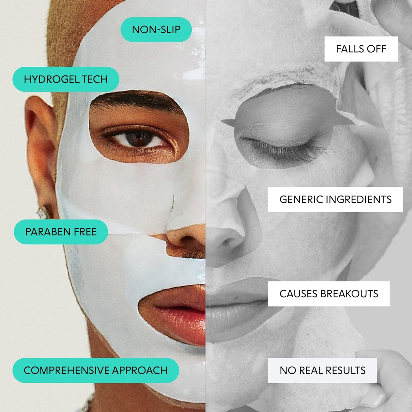 LOOPS CLEAN SLATE - Detoxifying Hydrogel Face Mask - Detoxify, Cleanse and Soothe When You Need It Most - Deeply Purifying and Super Hydrating - Minimizes the Look of Pores - 1 Pc