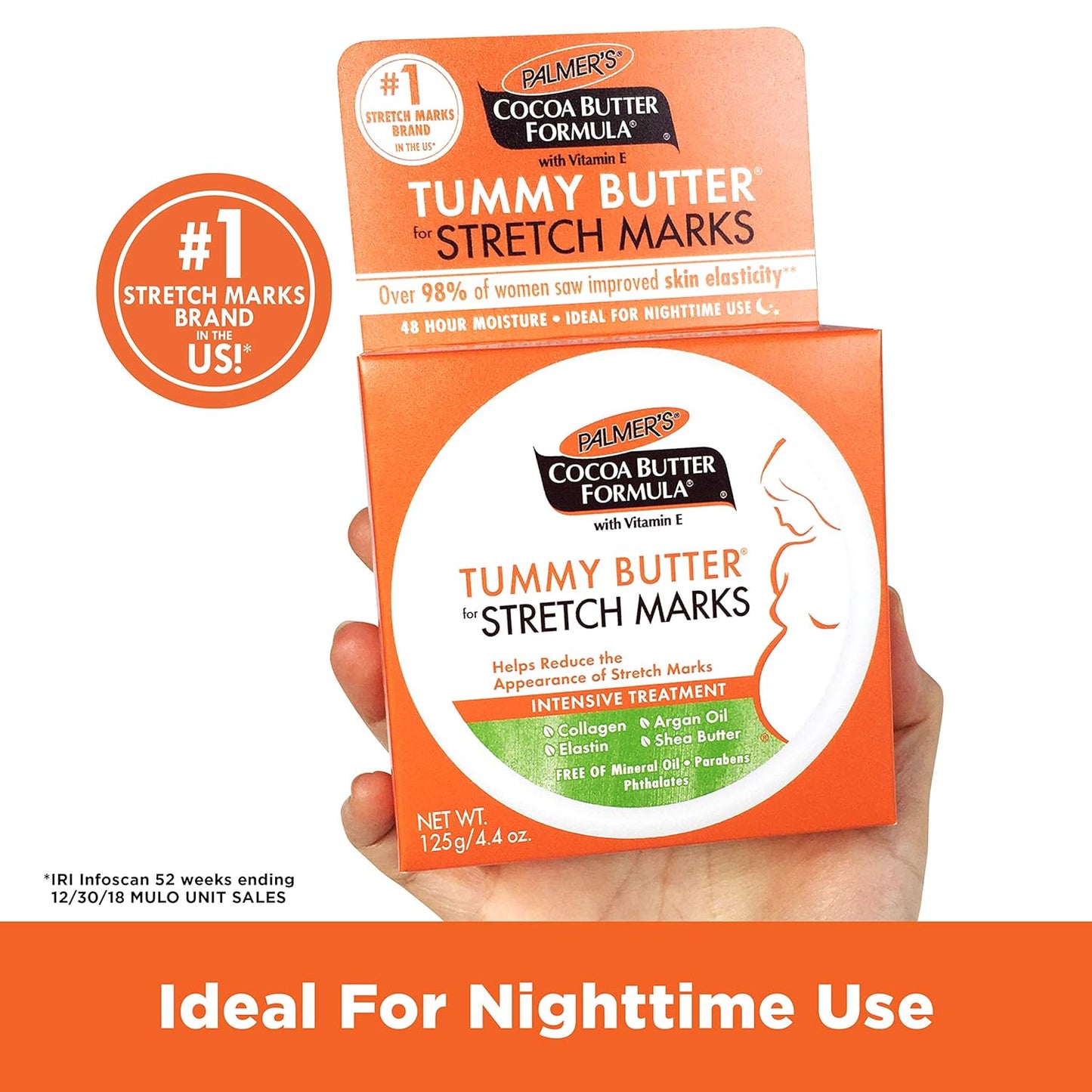 Palmer's Cocoa Butter Formula Tummy Butter Balm for Stretch Marks and Pregnancy Skin Care, 4.4 Ounces (Pack of 3)