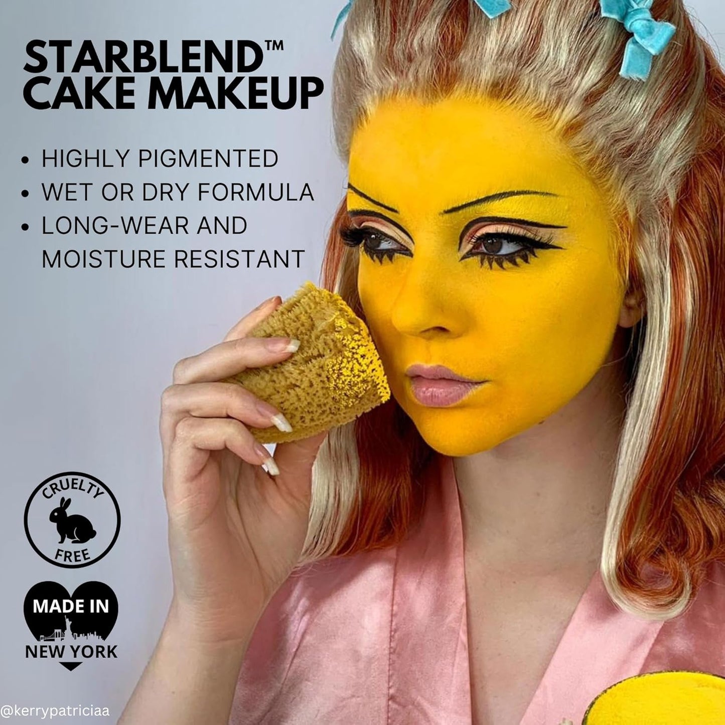 Mehron Makeup StarBlend Cake Makeup | Wet/Dry Pressed Powder | Powder Foundation | Pink Face Paint & Body Paint 2 oz (56g)