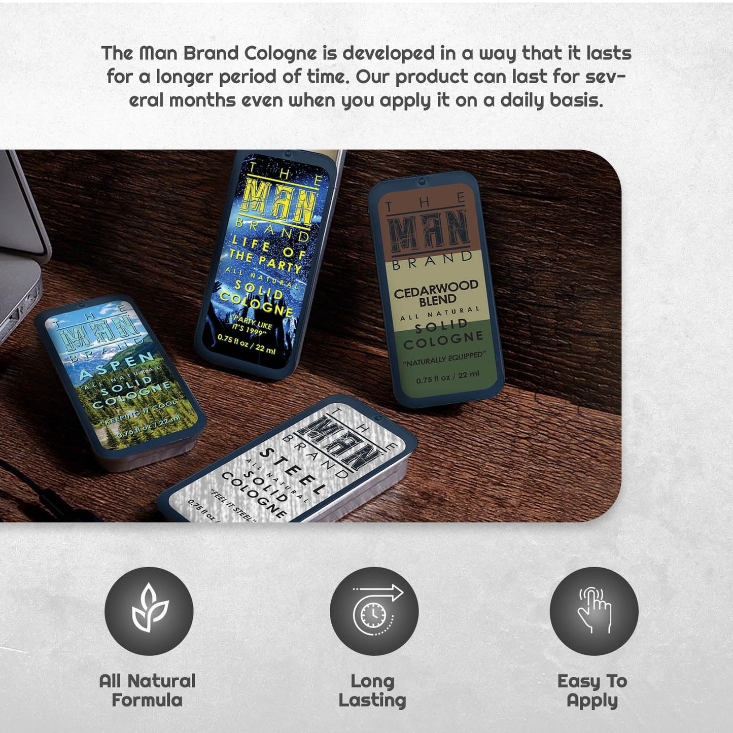 Solid Cologne Sample Set of 9 - Men's Sample Cologne Pack - Mens fragrance Sampler Set - Mens Travel Size Perfume Sampler Set (All or Nothing - 9 Pack - 0.75 oz each)