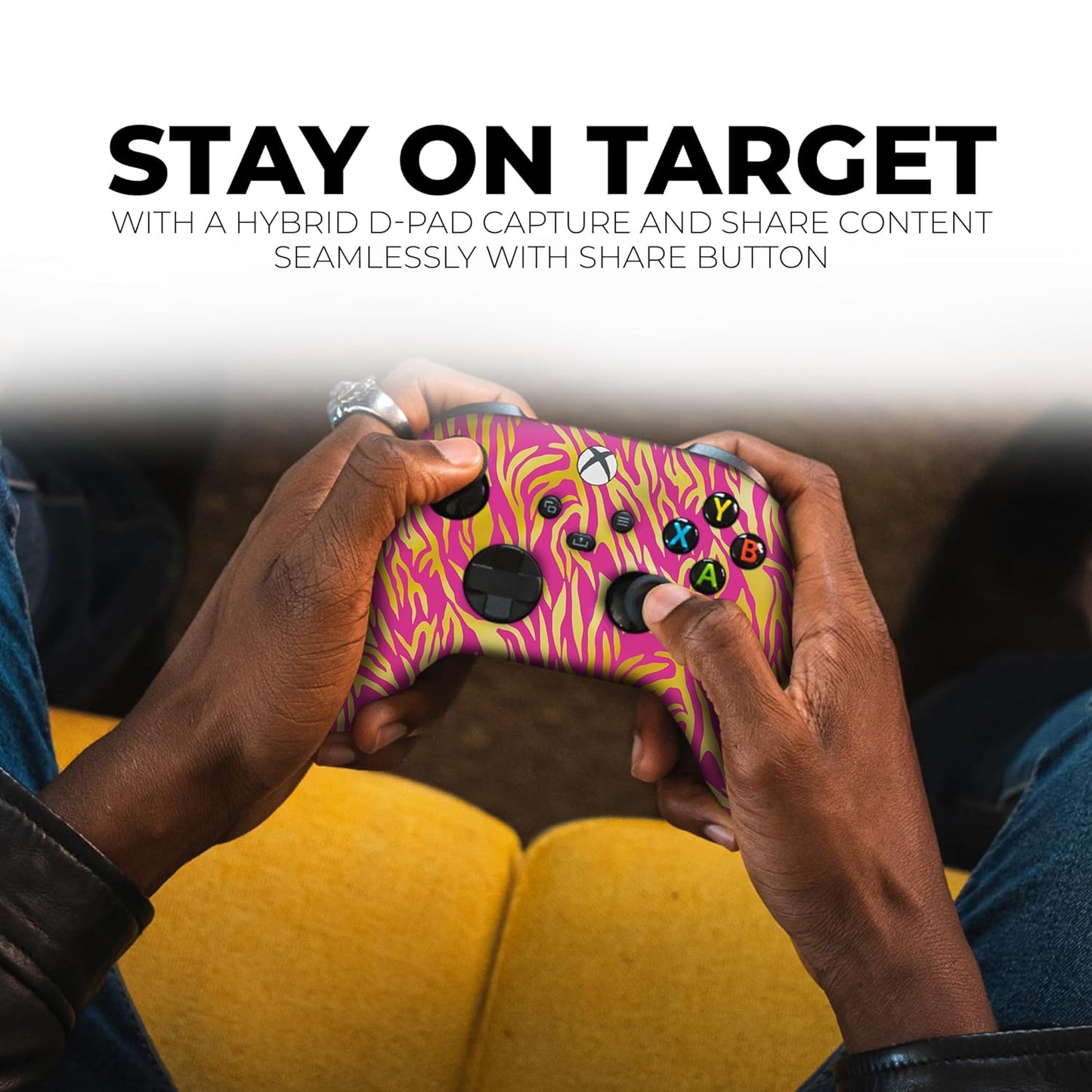 DreamController Nobility Tiggger Custom X-box Controller Wireless compatible with X-box One/Series X/S Proudly Customized in USA with Permanent HYDRO-DIP Printing (NOT JUST A SKIN).