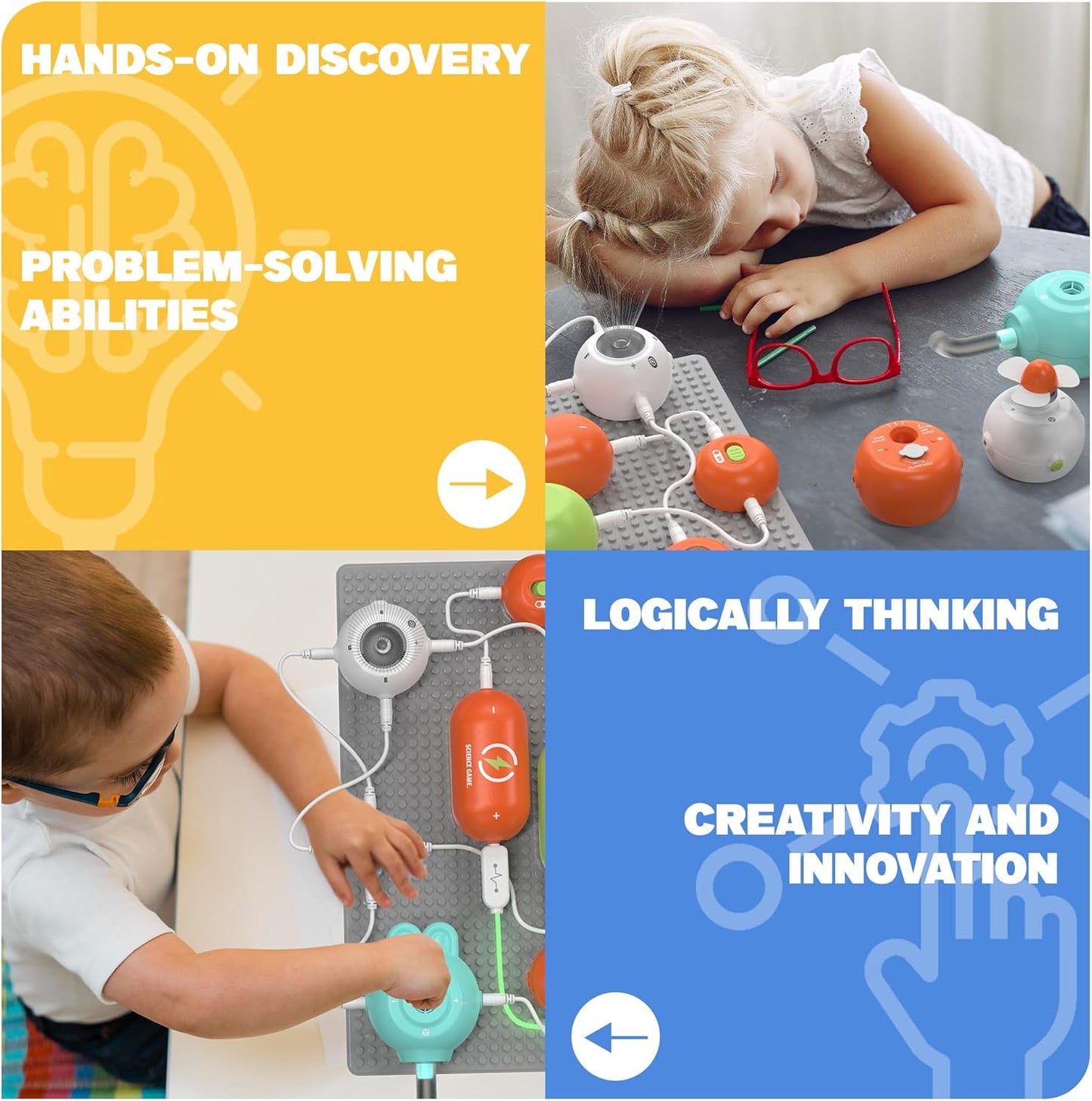 Science Kits for Kids - STEM Kits for Kids, Electronics Exploration Kit, Over 420 Projects, 35 Circuit Parts, STEM Educational Toy Gifts for Kid Boys Girls Ages 3 4 5 6 7 8 9 10 11 12