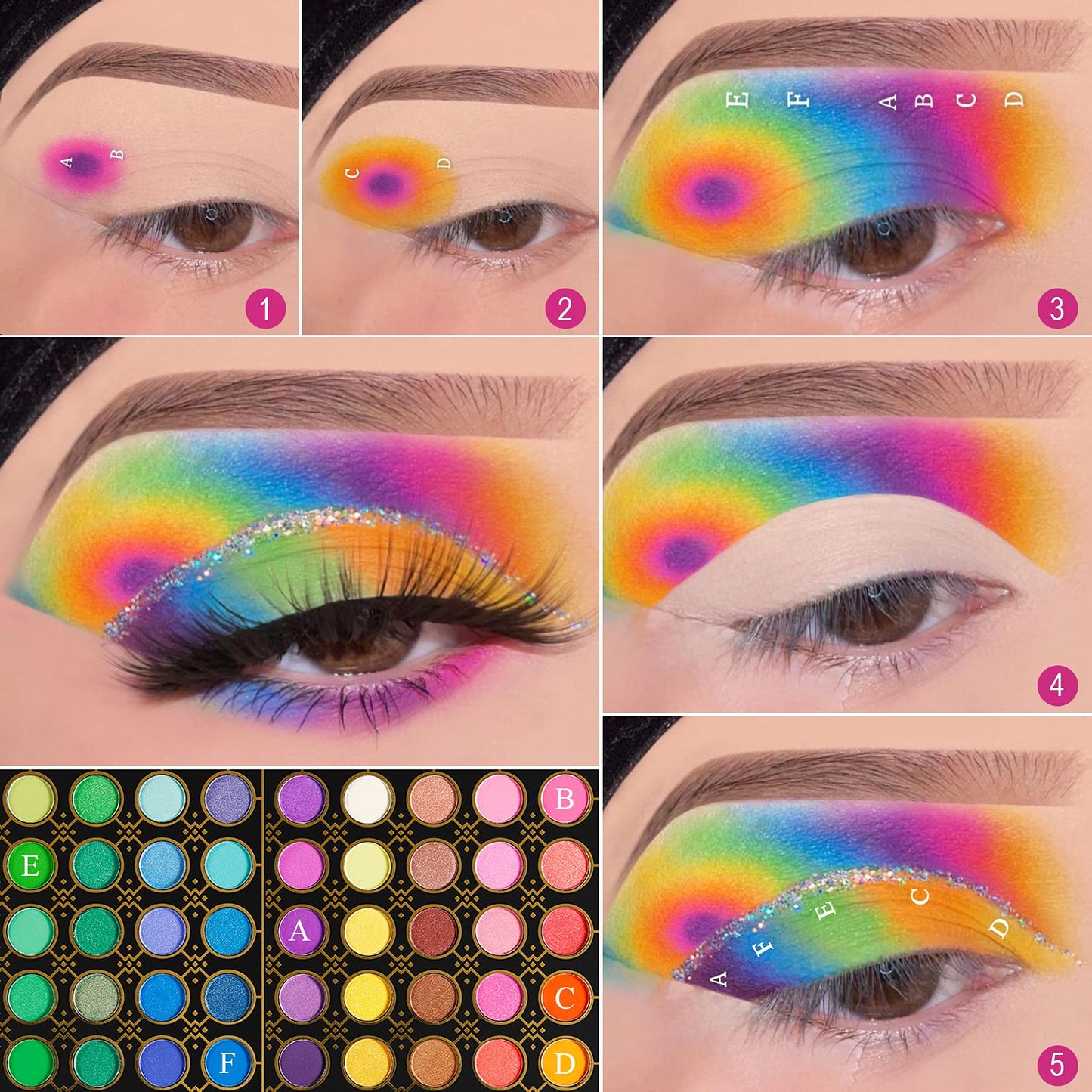 Makeup Palette for Teens, DE’LANCI Pro Makeup Pallet Gift Set for Teen Girls and Women,Beginners, 78 All in One Make up Eyeshadow Kit,Full Makeup Starter Kit for Young Teens Beginners or Pros