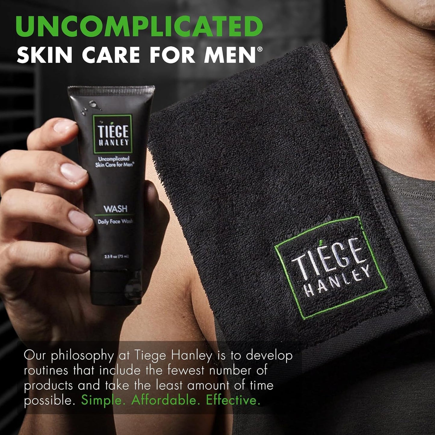 Tiege Hanley Mens Under Eye Cream for Dark Circles, EYES - Eye Cream for Puffiness & Bags Under Eyes - Firming Anti-Aging Eye Wrinkle & Fine Lines Cream - Tightening Eye Bags Treatment for Men, 0.5 Oz