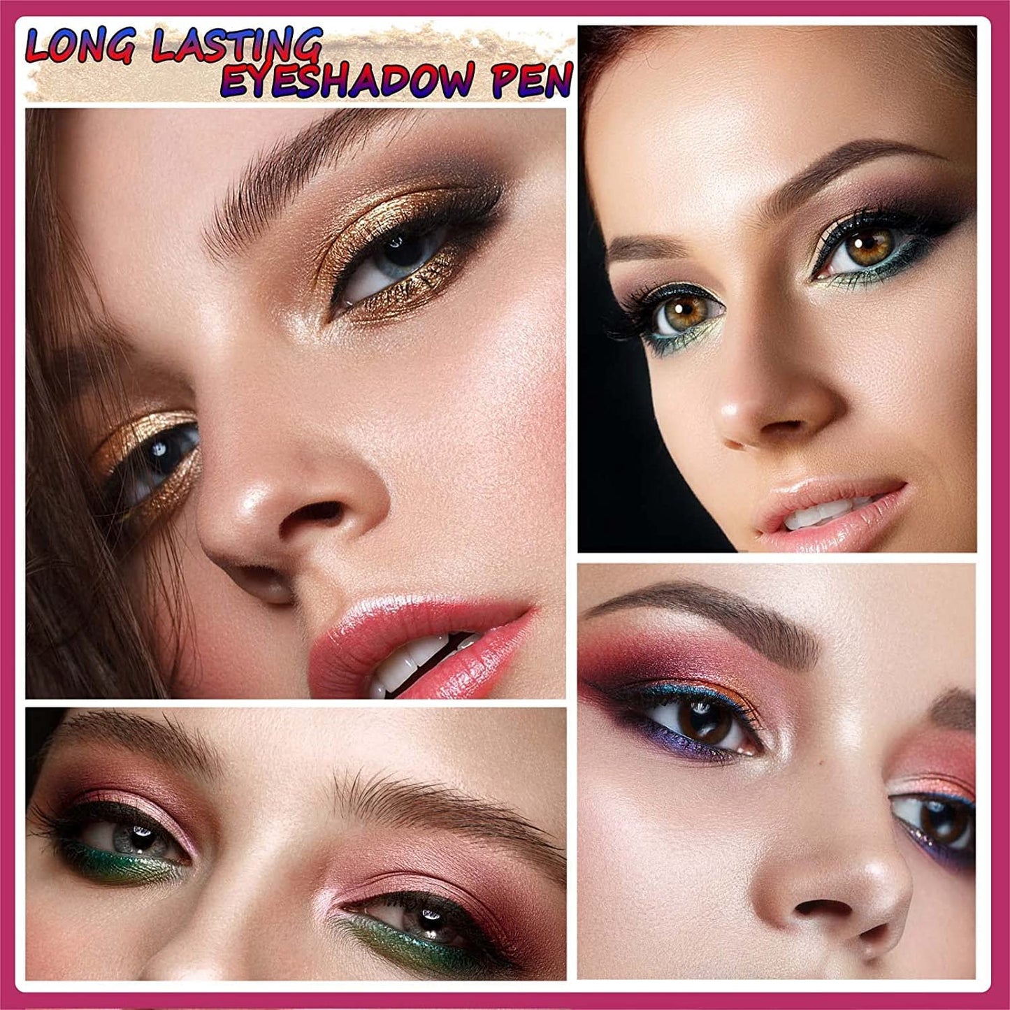 Brown Eyeshadow Stick, Smooth Cream Shimmer Eyeshadow Pencil, Waterproof Long Lasting High Pigmented Hypoallergenic Eye Shadow Highlighter Stick Create Multi-Dimension Eyes Look(16# Brown Shimmer)