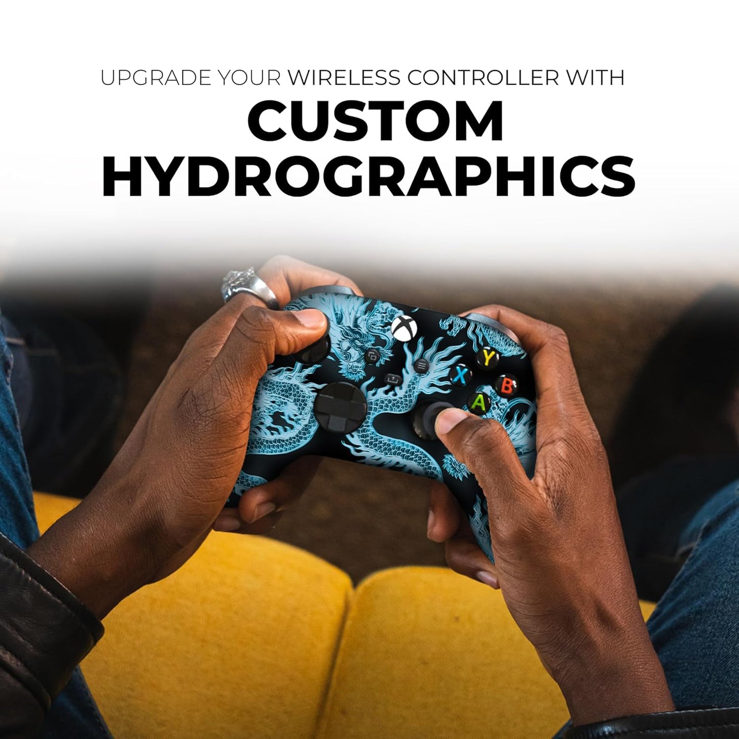DreamController Neon Dragonns Custom X-box Controller Wireless compatible with X-box One/Series X/S Proudly Customized in USA I Permanent HYDRODIP Print(NOT JUST A SKIN)(MODDED)
