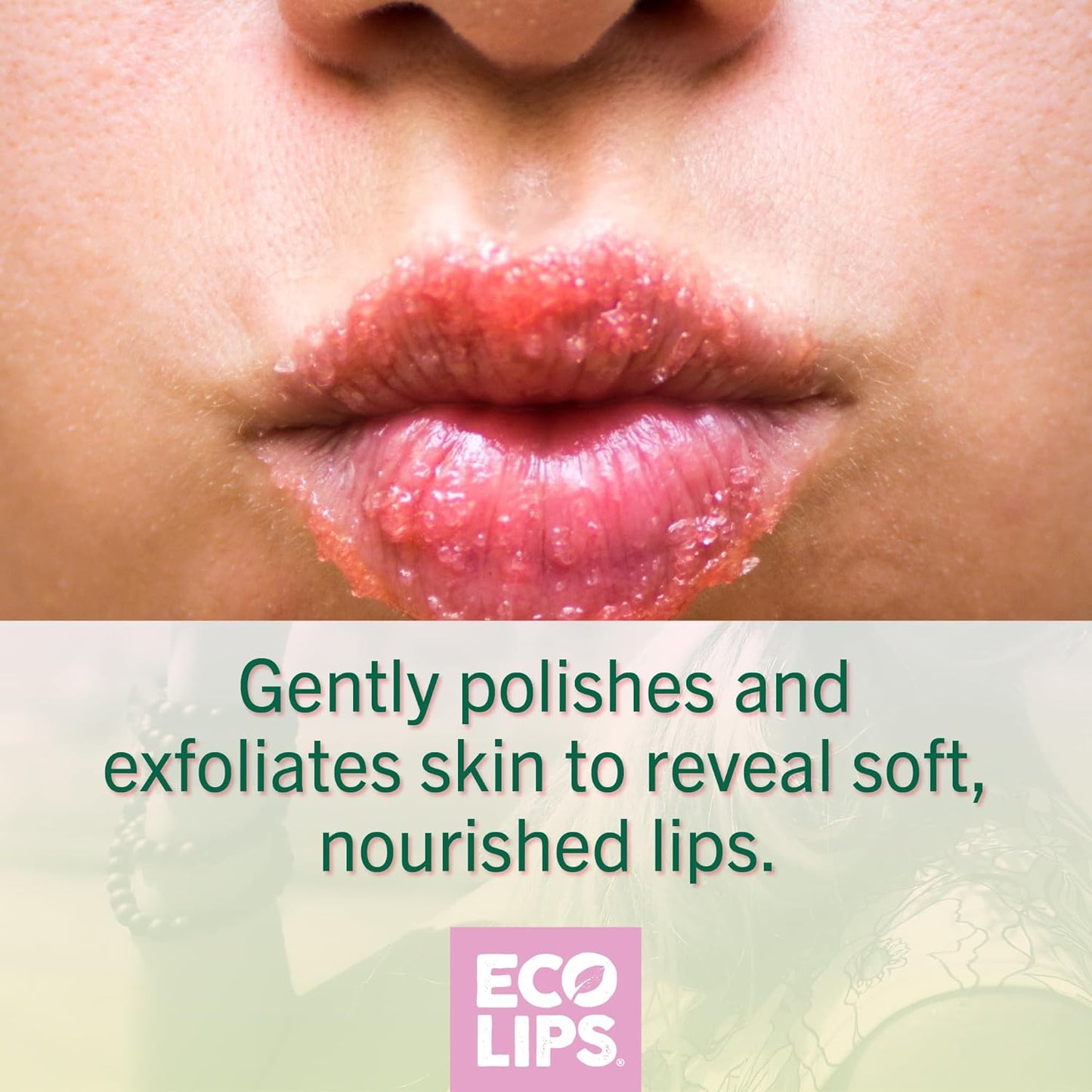 Eco Lips Brown Sugar Lip Scrub 2 Pack - 100% Organic Lip Care Treatment with Organic Sugar and Coconut Oil - Gently Exfoliate and Polish Dry, Flaky Lips, 0.50 oz jars