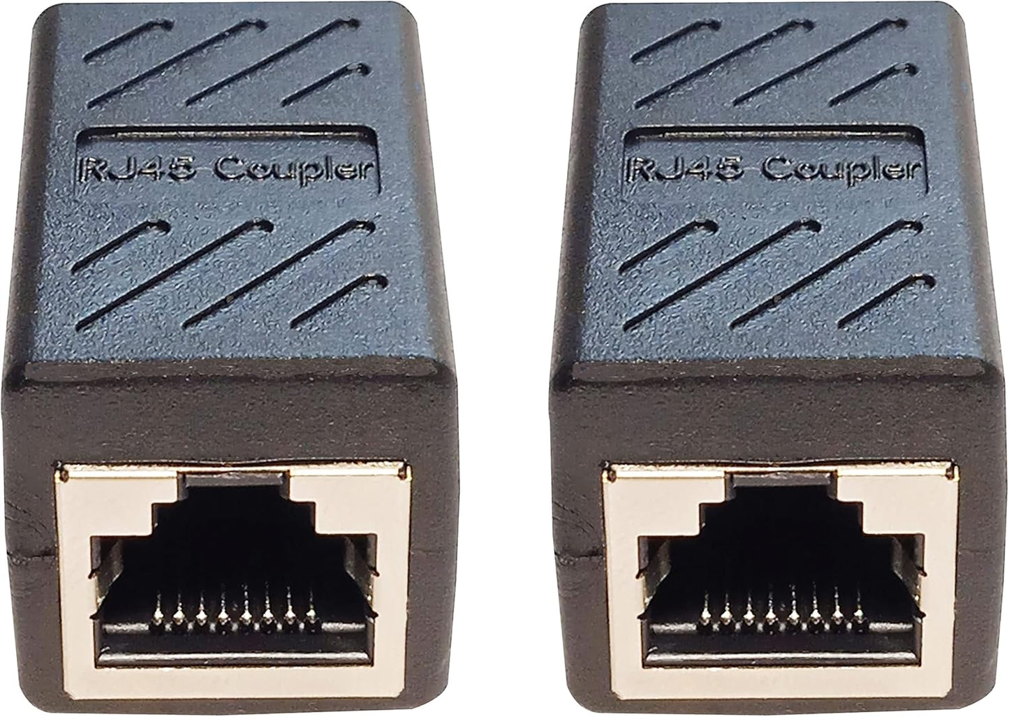 RJ45 in-Line Coupler Adapter Female to Female Ethernet Cable Extender 8-Pin Modular Network Connector for Cat7 Cat6 Cat5e Cat5 Ethernet Cable 2pcs