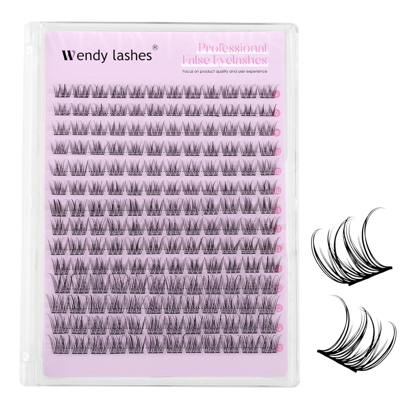 Nature Look DIY Lashes Individual Lashes Matte Black Cluster Eyelash Extensions Cluster Eyelashes,SLYW,9-12mm