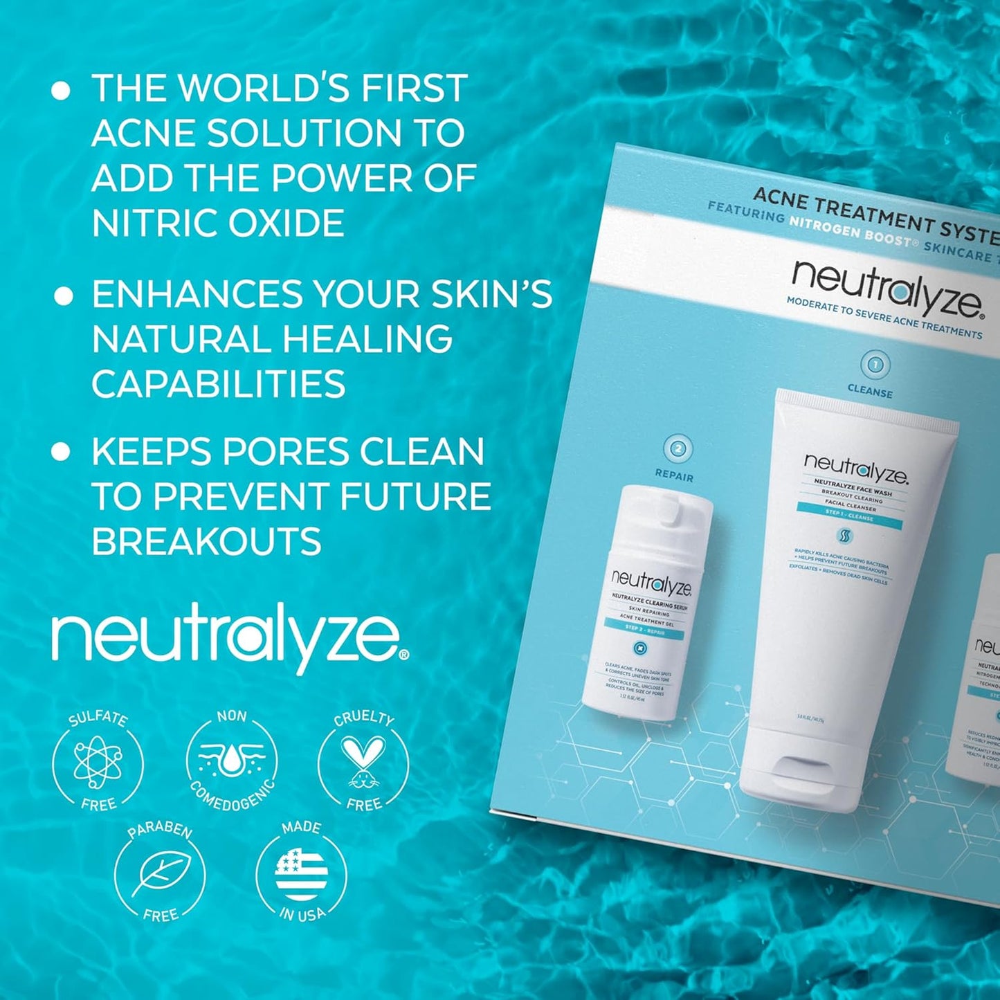 Moderate To Severe Acne Treatment Kit 2.0 - Maximum Strength Acne Kit, 2% Salicylic Acid, 2% Mandelic Acid & Nitrogen Boost Skincare Technology - Acne Treatment for Teens & Adults (90+ Day)