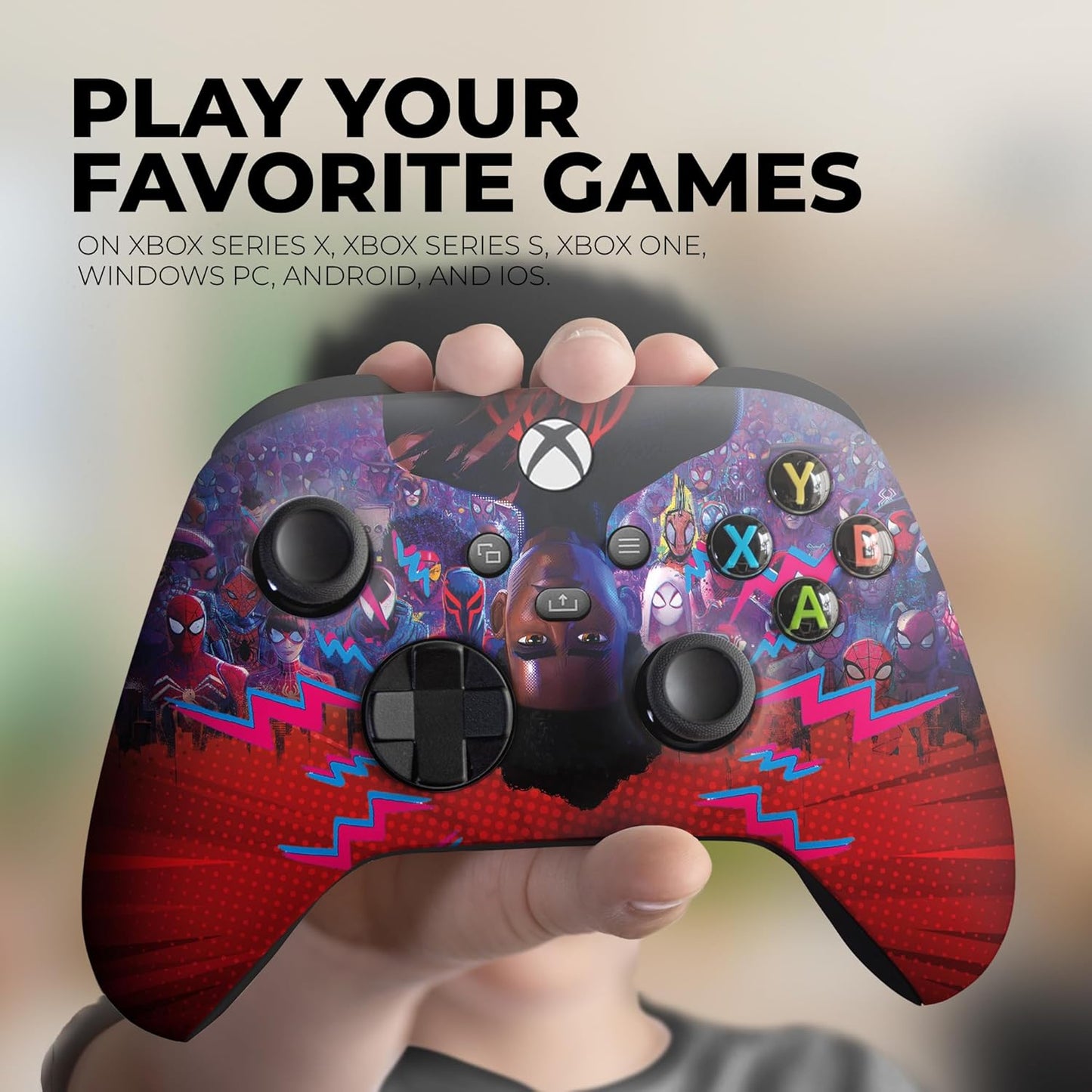 DreamController Milles Moralles Spiidervers Custom X-box Controller Wirelless compatible with X-box One/Series X/S Proudly Customized in USA with Permanent HYDRO-DIP (NOT JUST A SKIN)