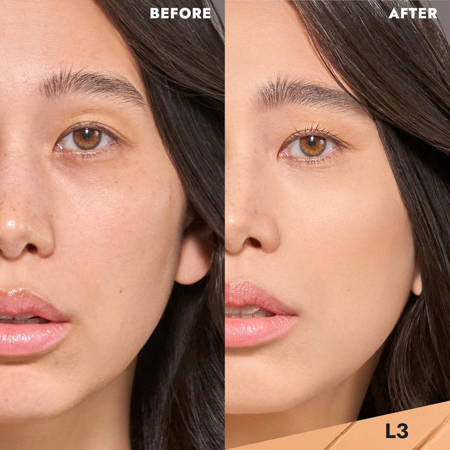 COVER FX Total Cover Cream Foundation - Shade L3 - Buildable Coverage - Natural Finish - Oil-Free - Sweat-Proof