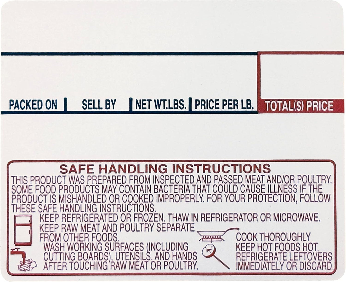 VisionTechShop LST-8030 Printing Scale Label, 58 x 50 mm, Non-UPC/Safe Handling, 12 Rolls Per Case