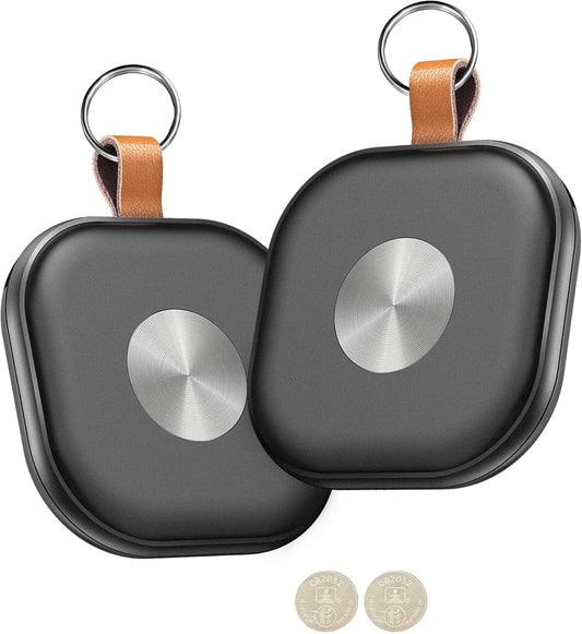 Air Tracker Tags, Key Finder Works with Find My App (iOS Only), Bluetooth Tracker for Keys, Luggage, Suitcases, Key Finder Locator with Sound, Worldwide Tracking Tags, Replaceable Battery-2 Pack