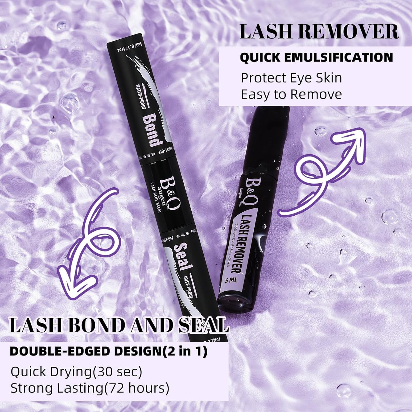 Lash Extension Kit 192 pcs Eyelash Extension Kit B01+B10 8-18mm Mixed Lash Clusters Kit Individual Lashes Kit Wispy with Lash Glue and Remover Applications Eyelash Kit (B01+B10, Kit)