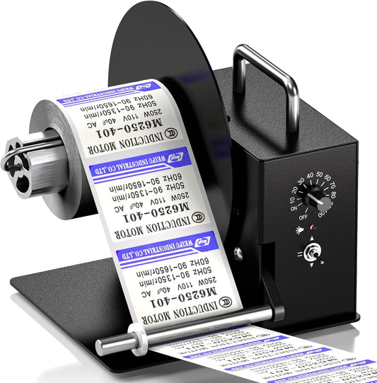 Automatic Label Rewinder, Auto-Sync Thermal Label Rewinder, 2-Way Label Rewinding Machine for Ø1.6”/3.0" Cores, Supports No Core Rewinding, Max. Ø7.1” Label Roll (R3 Pro)