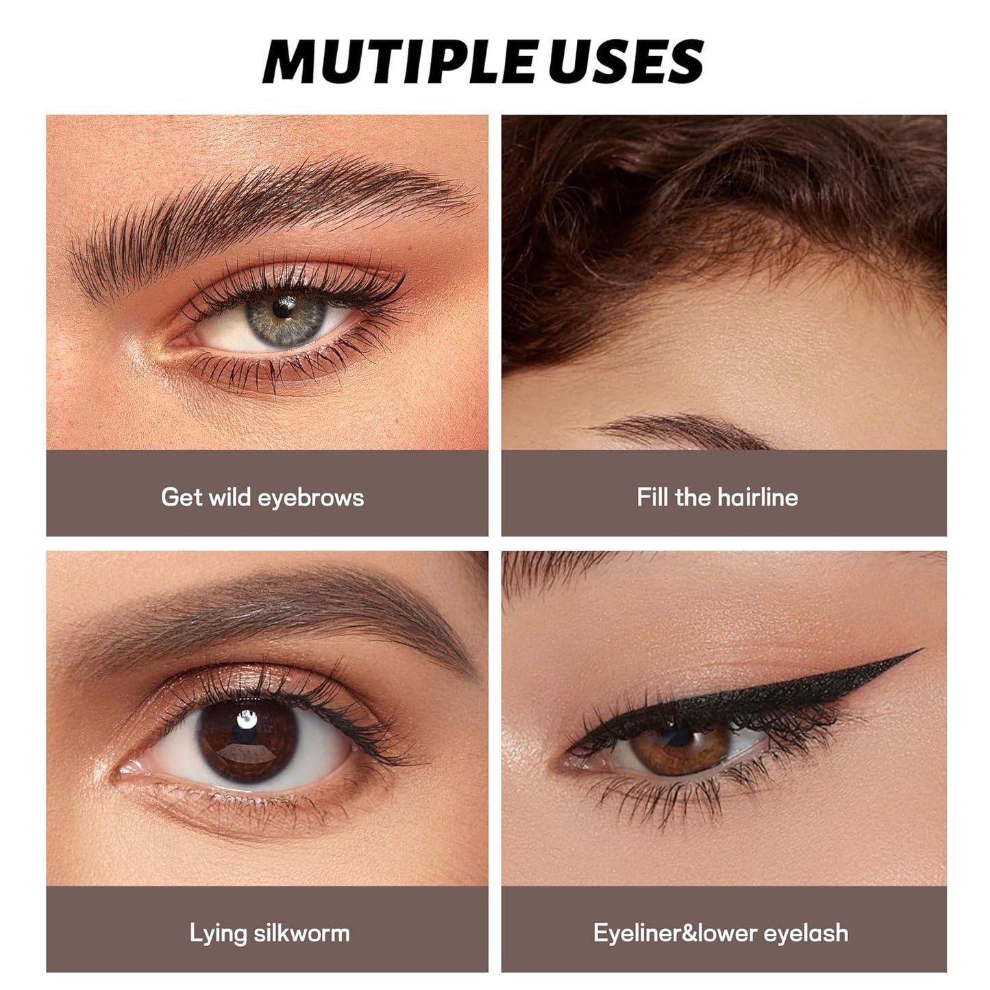 2 Pack Eyebrow Pen, Waterproof Microblading Eyebrow Pencil, 4 Tip Precise Eye Brow Makeup Pen for Women to Effortlessly Create Hair Like Natural Brows, Non Dry Out and Last All Day (Espresso)