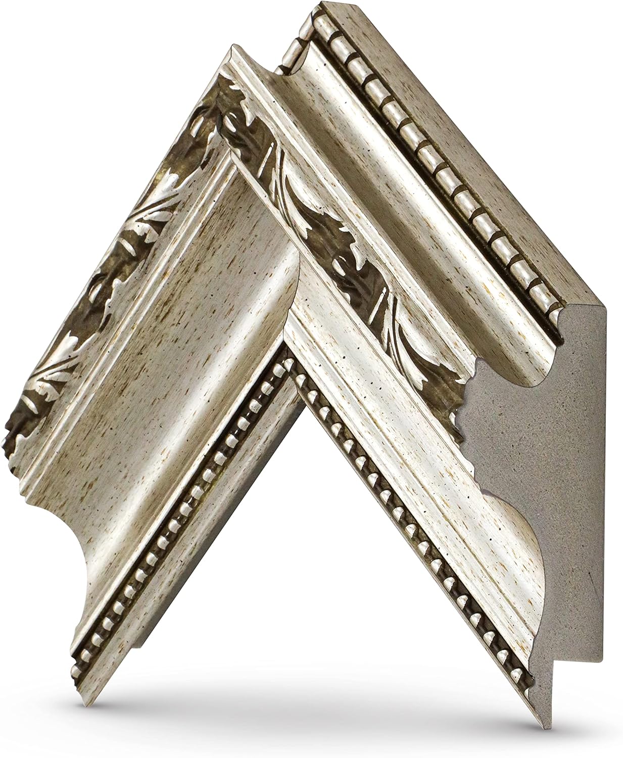 Ornate Silver 3" Color Chip Premiere Deco TV Frame (32",43",50",55",65",75",85") Compatible ONLY with Samsung The Frame and Pro TVs (Fits 2021-2025, LS03A,LS03B,LS03C,LS03D,LS03FA,LS03FW)