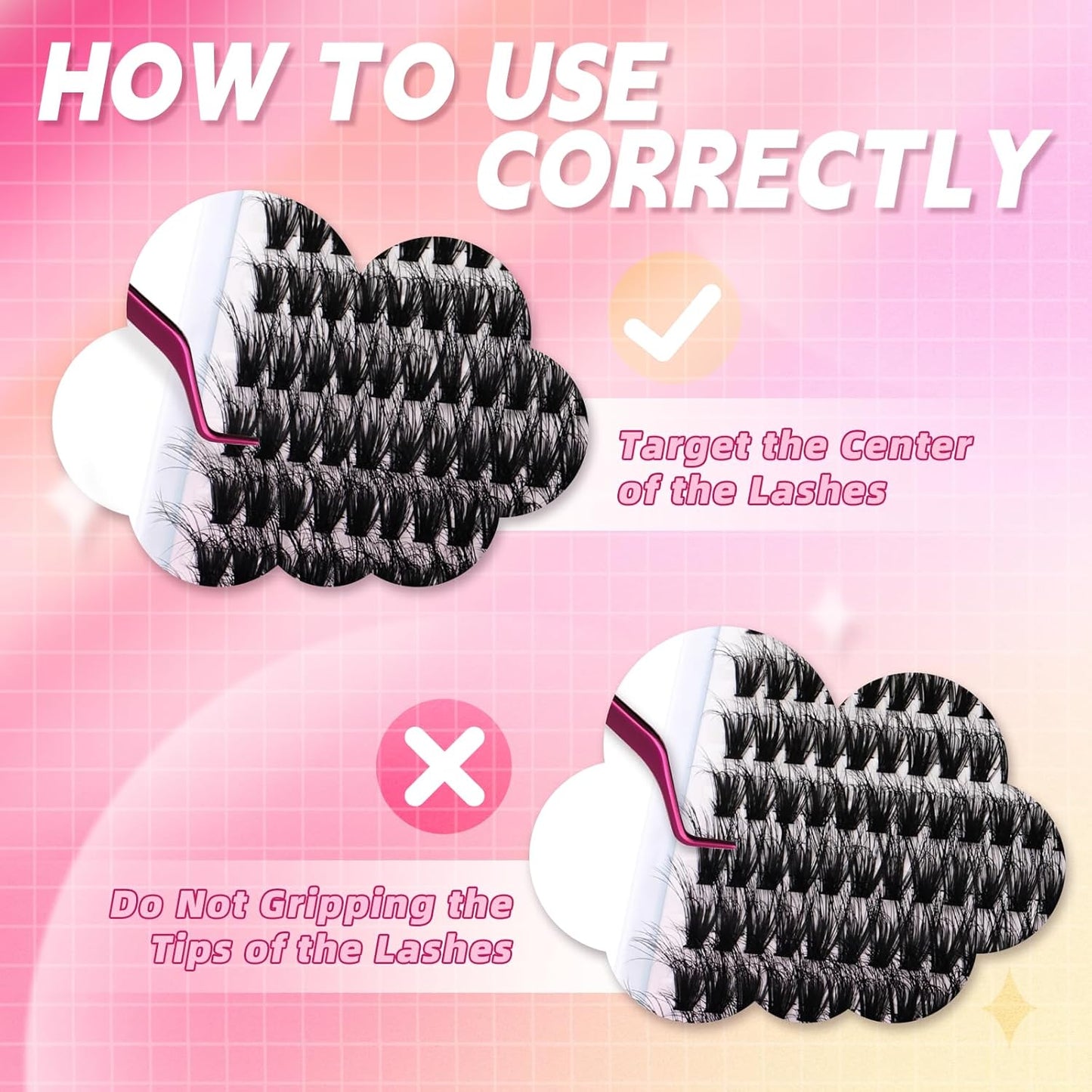 Lash Clusters 280pcs 50D 10-18mm Cluster Lashes Mixed Tray 3D Effect Volume Individual Lashes Cluster Eyelash Extensions Fluffy Soft D Curl DIY Lash Extension Kit at Home (50D-0.07-D,10-18mm)