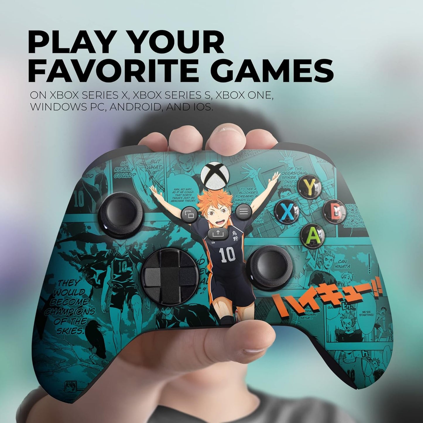 DreamController Haikyyuu Hinatta Custom X-box Controller Wireless compatible with X-box One/Series X/S Proudly Customized in USA with Permanent HYDRO-DIP Printing (NOT JUST A SKIN)