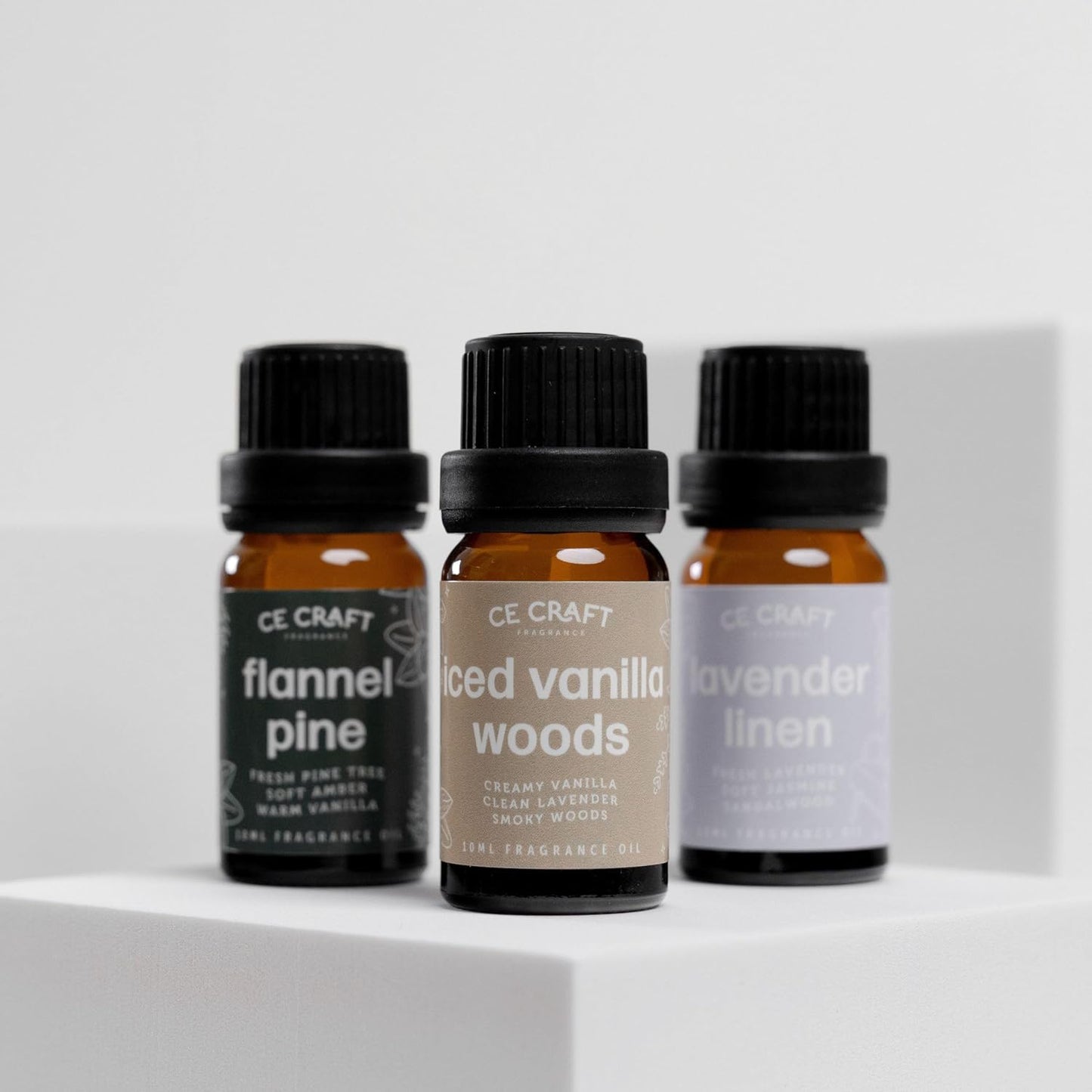 CANDECraftCo Premium Fragrance Oil – Diffuser Oils Fragrances Scented for Home, Candle Soap Making Supplies, Aromatherapy Blends for House (0.34 Fl Oz) (2-Pack, Bourbon Vanilla & Whiskey & Oak)