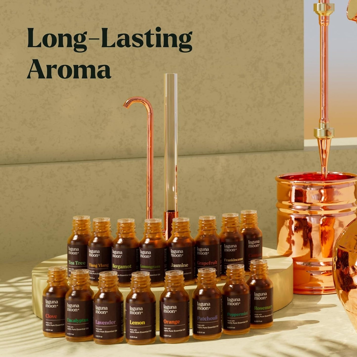 Essential Oils Set - 16 Pcs Premium Grade Home Essentials Oils - for Diffusers, Fragrance, Scents for Candle Making - Natural Aromatherapy Oils for Cars & Home Products, Room Sprays