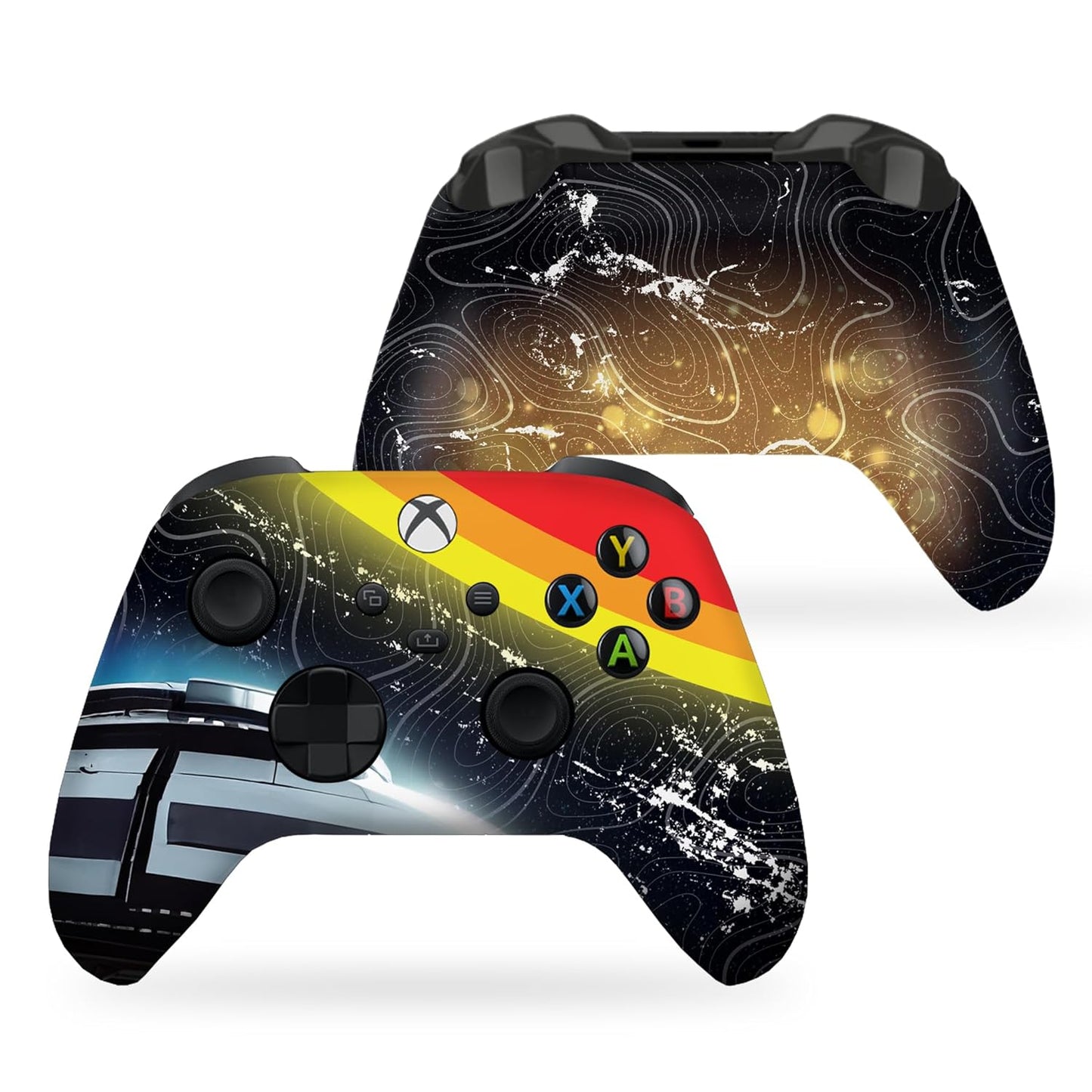 DreamController Cosmic Voyagger Custom X-box Controller Wireless compatible with X-box One/Series X/S Proudly Customized in USA I Permanent HYDRODIP Print(NOT JUST A SKIN)(MODDED)