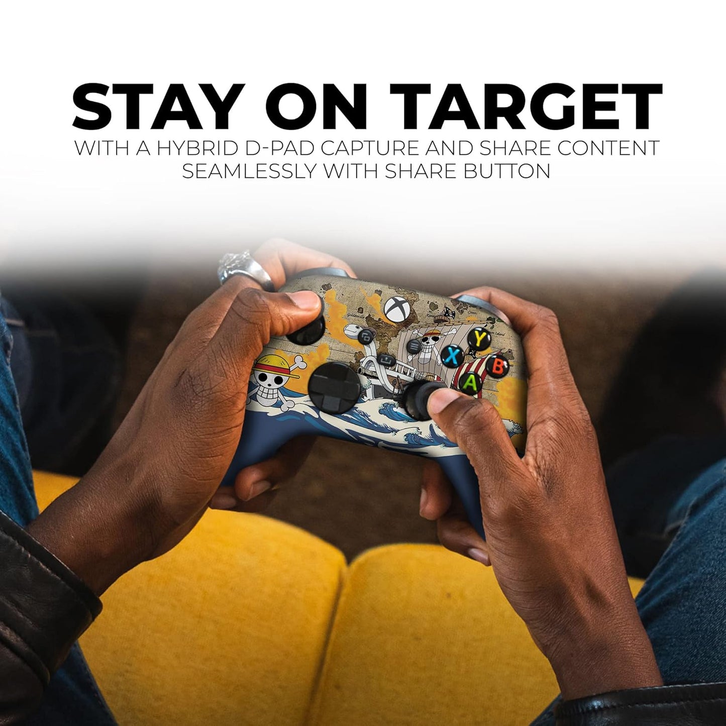One Peice Custom X-box Controller Wireless compatible with X-box One/X-box Series X/S by DreamController | Proudly Customized in USA with Permanent HYDRO-DIP Printing(NOT JUST A SKIN) (MODDED)