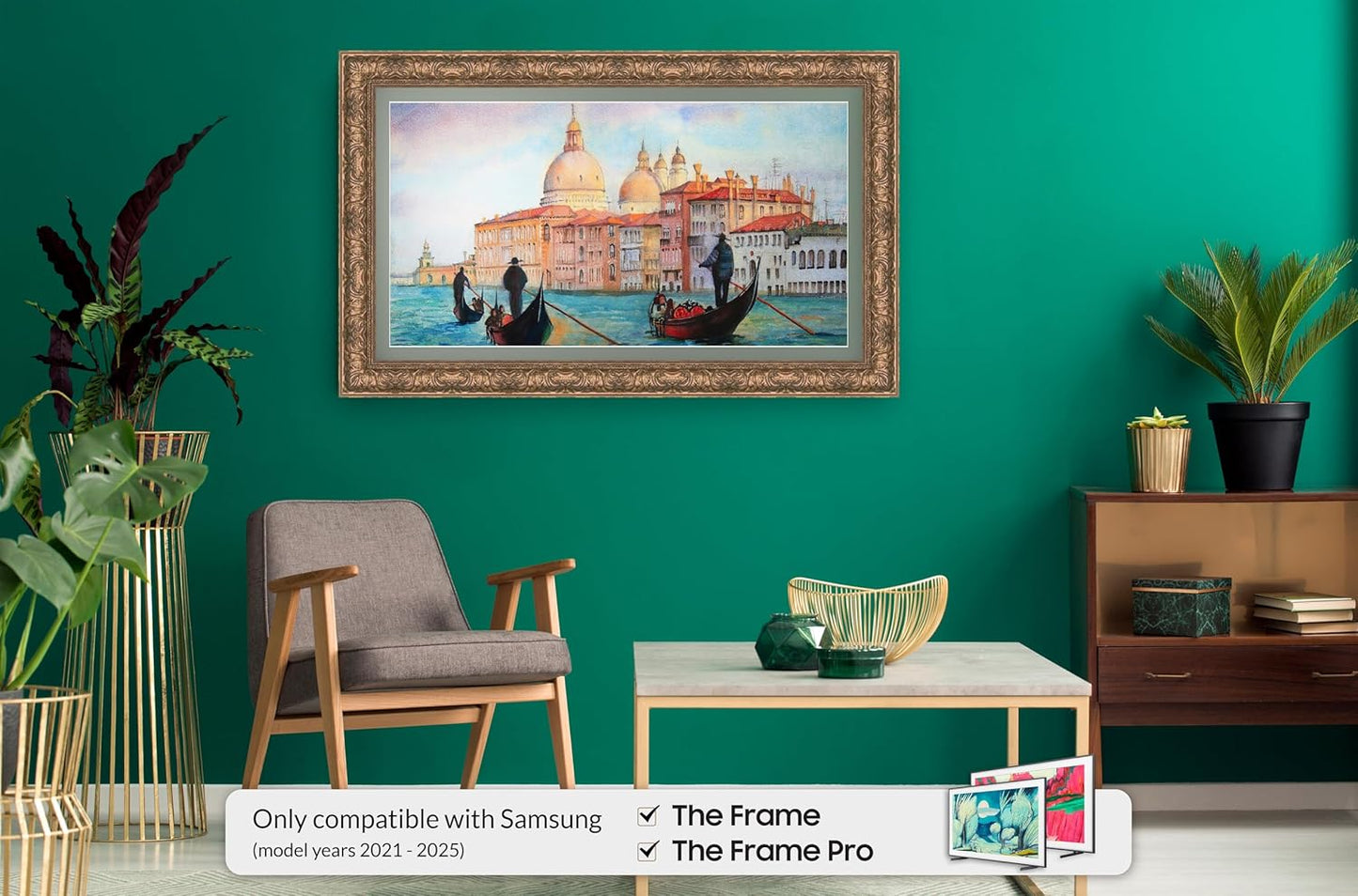 Tuscan Copper 50" Premiere Deco TV Frame - Compatible ONLY with Samsung The Frame TVs (Fits 2021-2025, LS03A, LS03B, LS03C, LS03D, LS03FA)