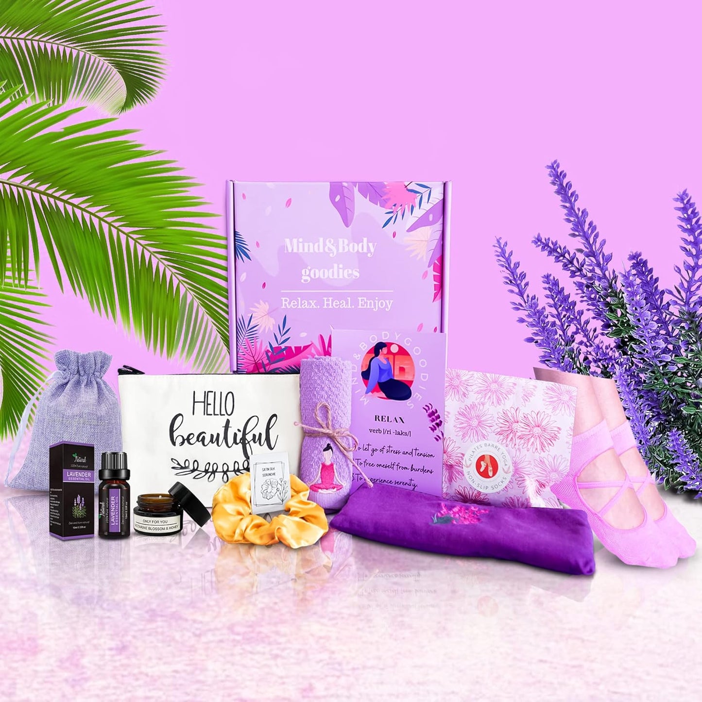 Birthday Gift Set for Women SPA Gift Set, Yoga Gift Set Relaxation Gift Basket, Birthday Gifts for Wife, Birthday Gifts for Mom, Birthday Gifts for Friend