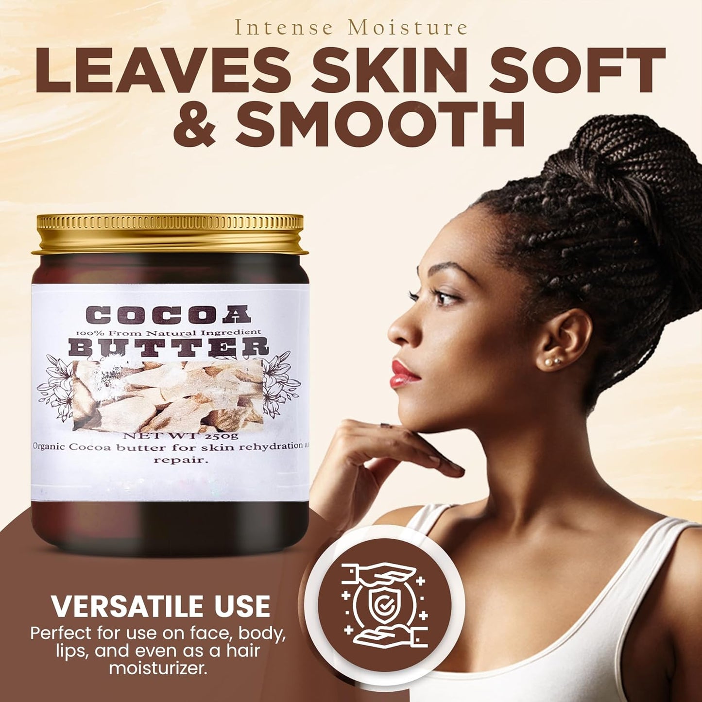 Cocoa Butter for Skin Care, Moisturizing and Nourishing, 1 Ounce (Pack of 1)