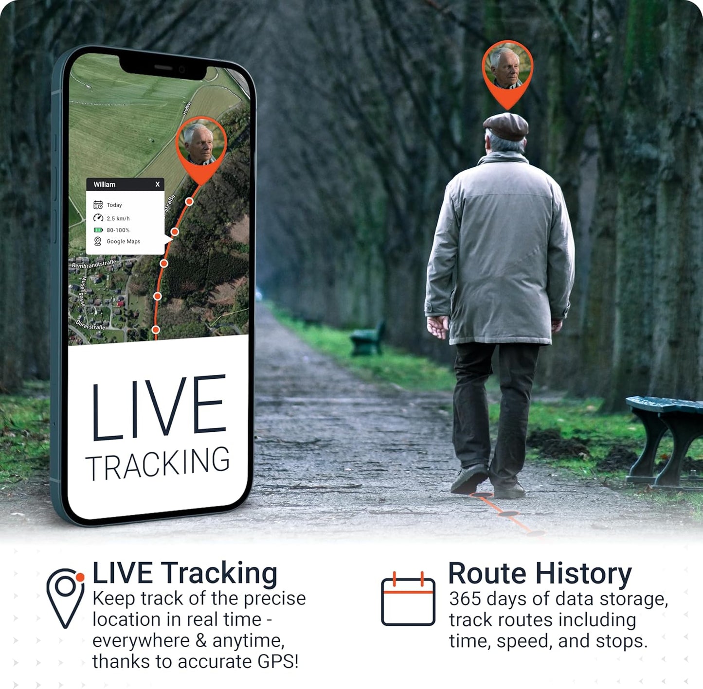 PAJ Allround Finder 4G - Real-Time GPS Tracking for Cars, Motorcycles, Kids & Seniors - SOS Button, Voice Messages & Up to 40-Day Battery for Safety & Security