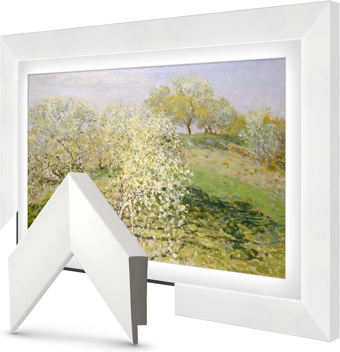 Gloss White 65" Premiere Deco TV Frame - Compatible ONLY with Samsung The Frame TV and Pro TVs (Fits 2021-2025, LS03A, LS03B,LS03C,LS03D,LS03FA,LS03FW)