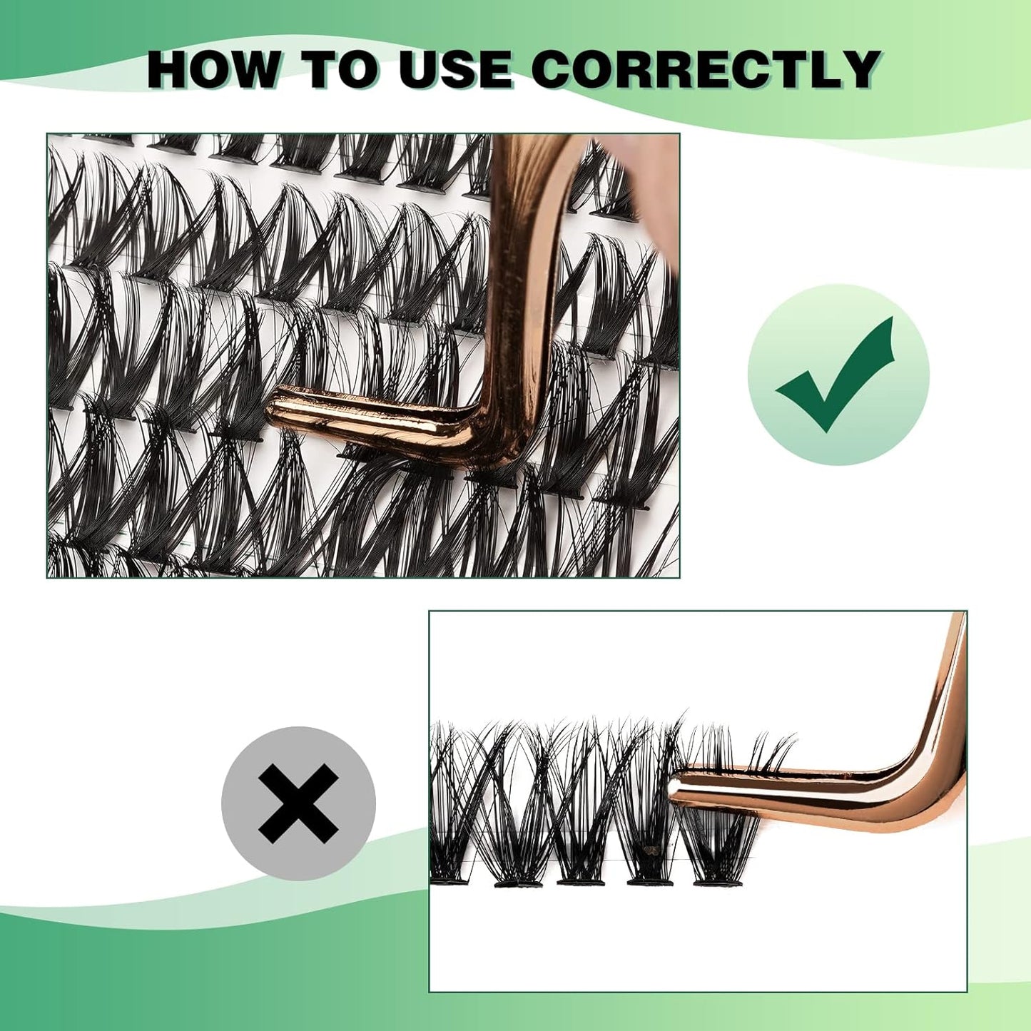 Lash Clusters 300pcs Eyelash Clusters 50D 0.07D Curl 12mm DIY Eyelash Extension KEYYOU Large Tray Volume Soft&Natural Individual Lashes(50D-0.07D,12)