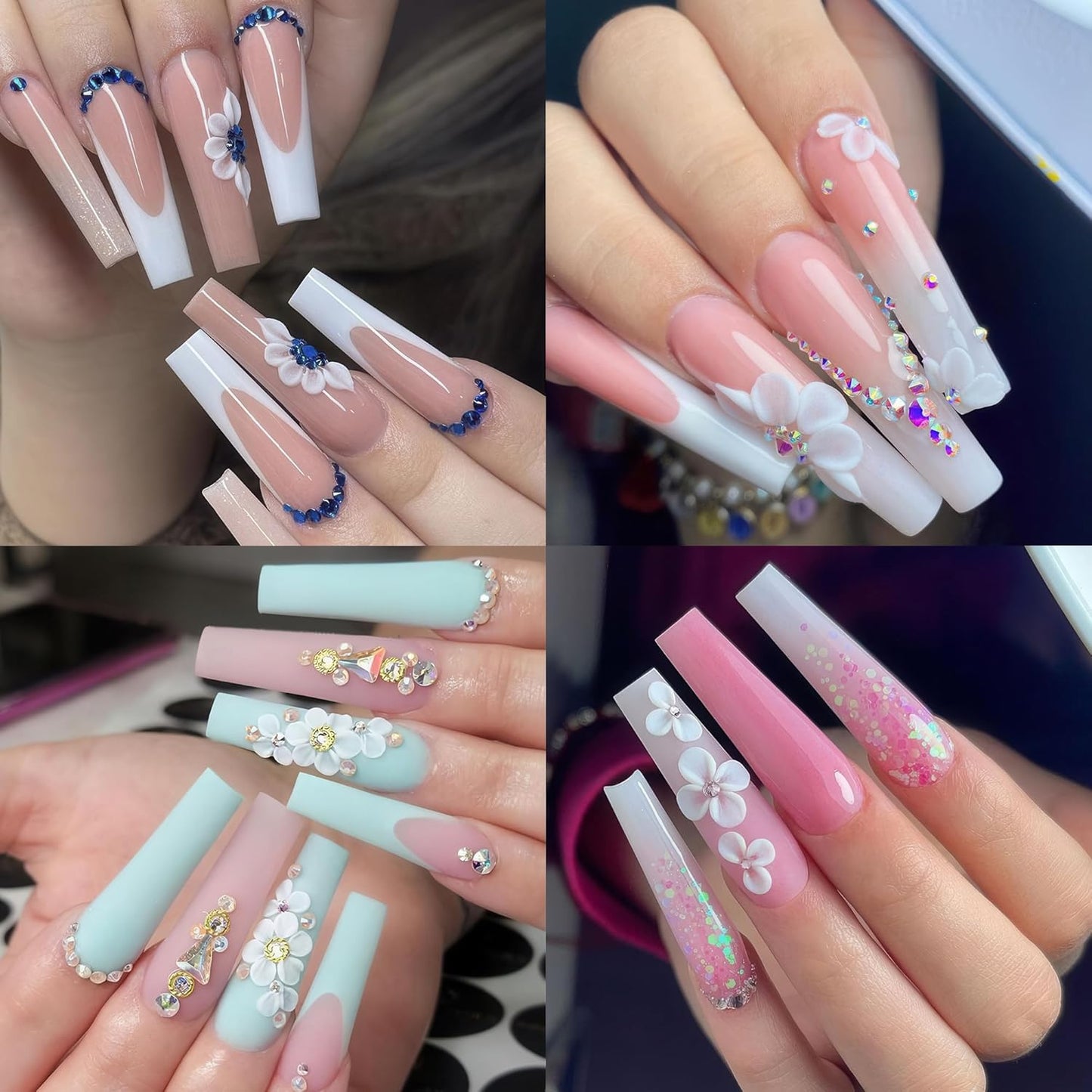 UNA GELLA XXL Coffin Nails Tips Full Cover 216pcs Extra Long Coffin Nail Tips No C Curve Clear Coffin Ballerina Nail Tips False Fake Acrylic Nails for Nail Extensions DIY Art Salon