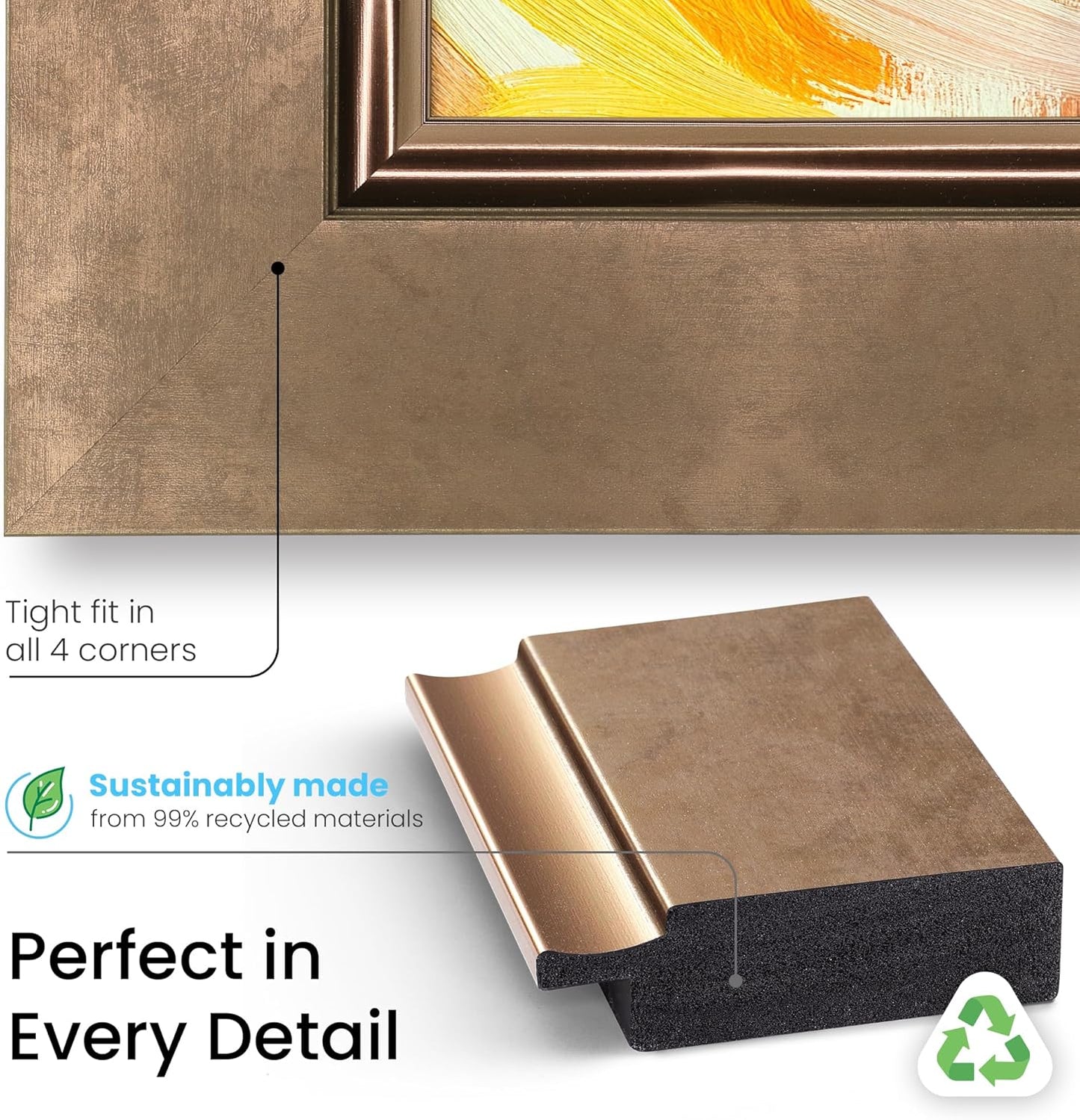 Contemporary Bronze 50" Premiere Deco TV Frame - Compatible ONLY with Samsung The Frame TVs (Fits 2021-2025, LS03A, LS03B, LS03C, LS03D, LS03FA)