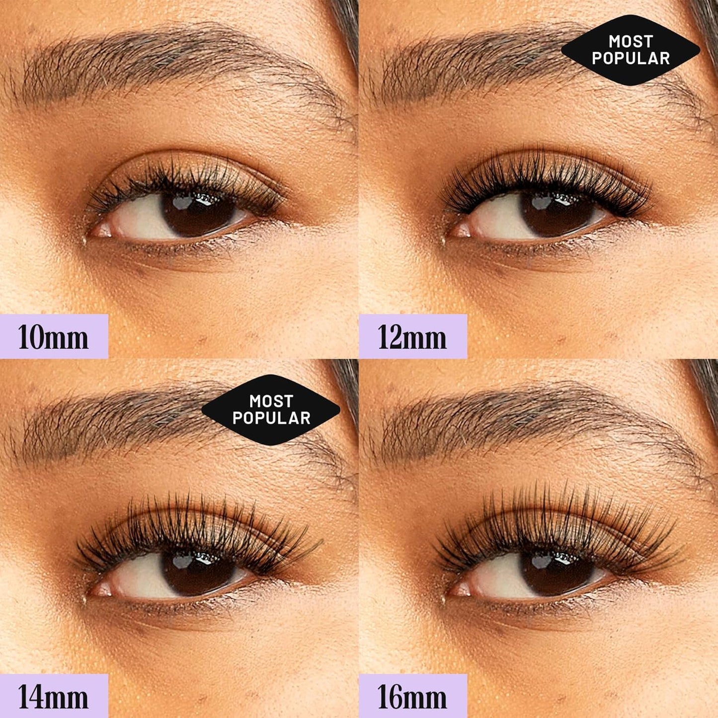 Lilac St - Originals Natural Faux Eyelash Clusters (10-12-14mm) - Soft, Natural Look - DIY Lash Extension Wisps - Lightweight & Lifelike - Lasts 10 Days - Women Founded - 30 Lashes